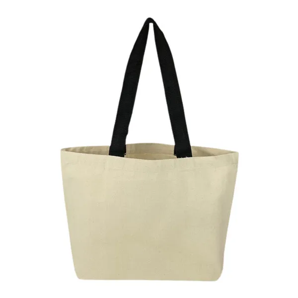 10 Oz. Black Canvas Grocery Tote Bag (Q991211)