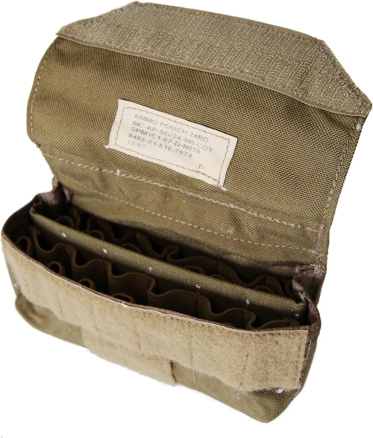 24 Round Clay Trap Skeet Shotgun Molle Shell Cartridge Holder Carrier Ammo Pouch Coyote Brown