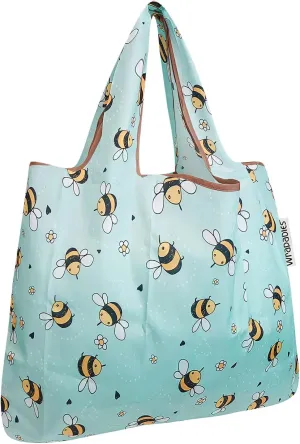 allydrew Medium Foldable Tote Nylon Reusable Grocery Bags