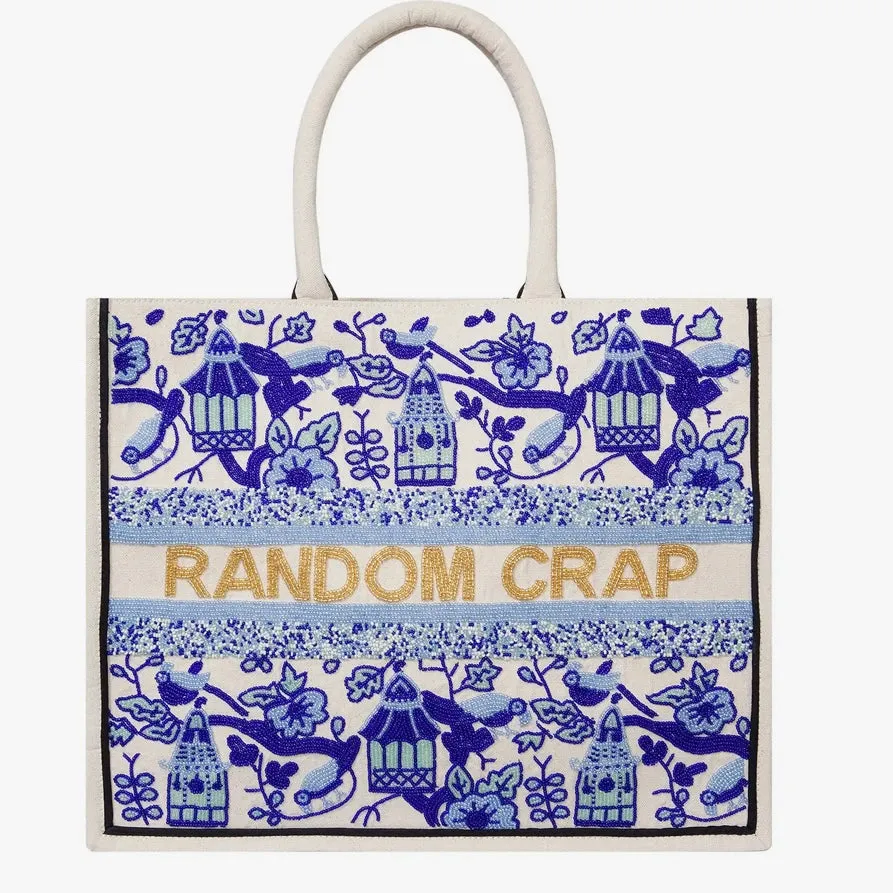 BEADED CUSTOM CHINOISERIE TOTE
