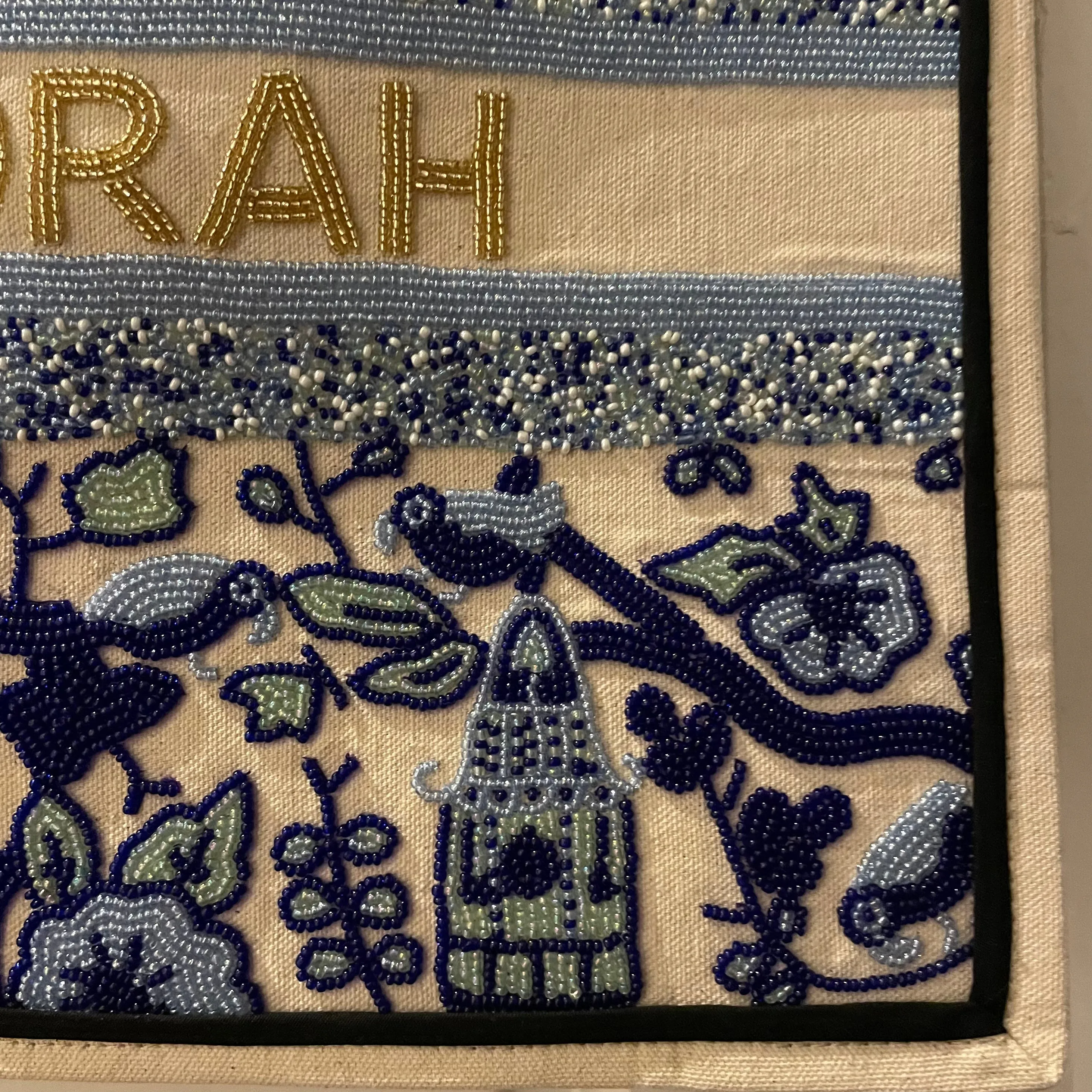 BEADED CUSTOM CHINOISERIE TOTE