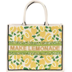 BEADED CUSTOM LEMONS TOTE