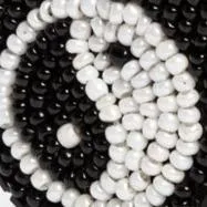 BEADED LIPSTICK CASE | BLACK YIN YANG
