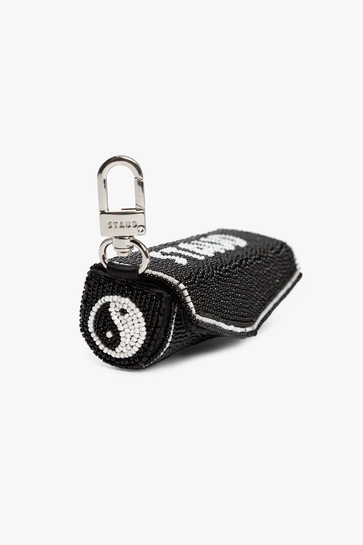 BEADED LIPSTICK CASE | BLACK YIN YANG