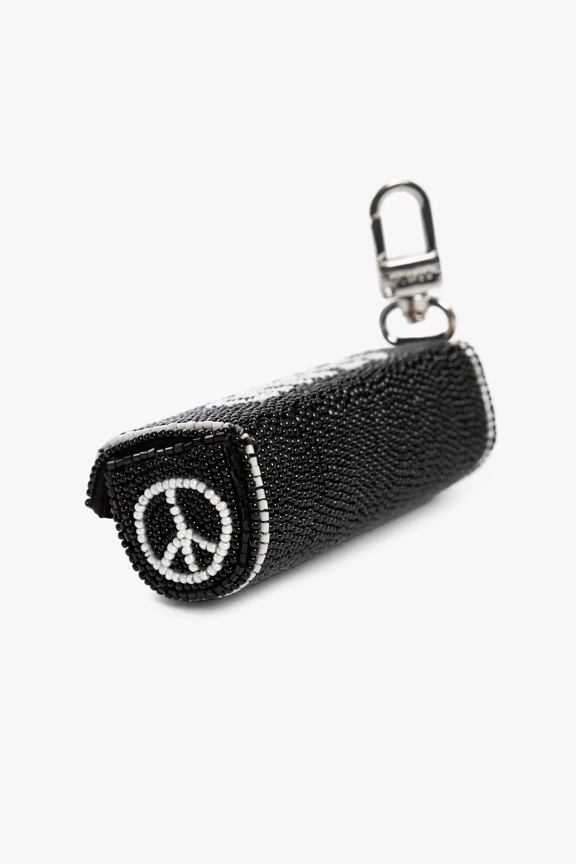 BEADED LIPSTICK CASE | BLACK YIN YANG
