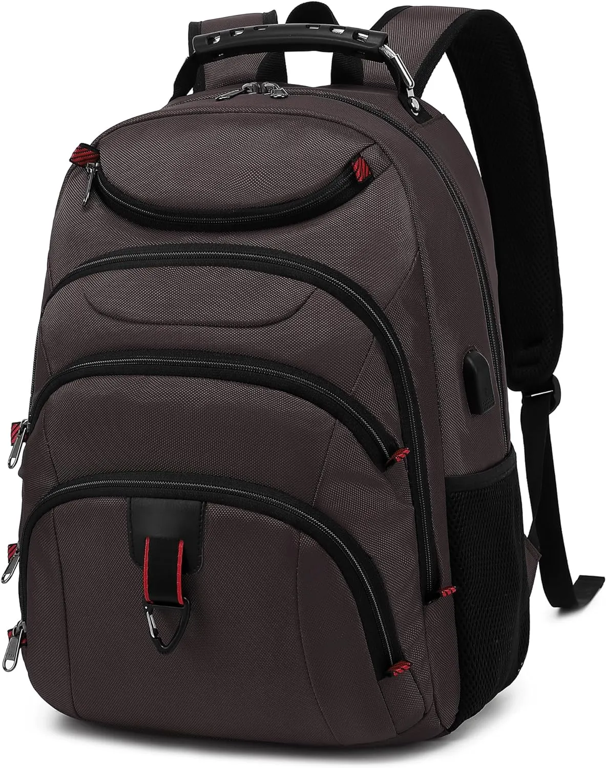 Boavan Laptop Backpack for men, 15.6 inch Laptop Bag with USB Port, Waterproof Travel Work Backpack Purse, Anti-Theft Teacher Nurse Doctor Casual Bookbags Office Business backpack,Coffee