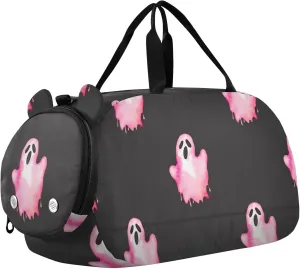 Boys Carry on Duffel Bag Weekender Overnight Pink Ghost Black Girls Tote Duffle Bags Travel Dance Duffle Bag