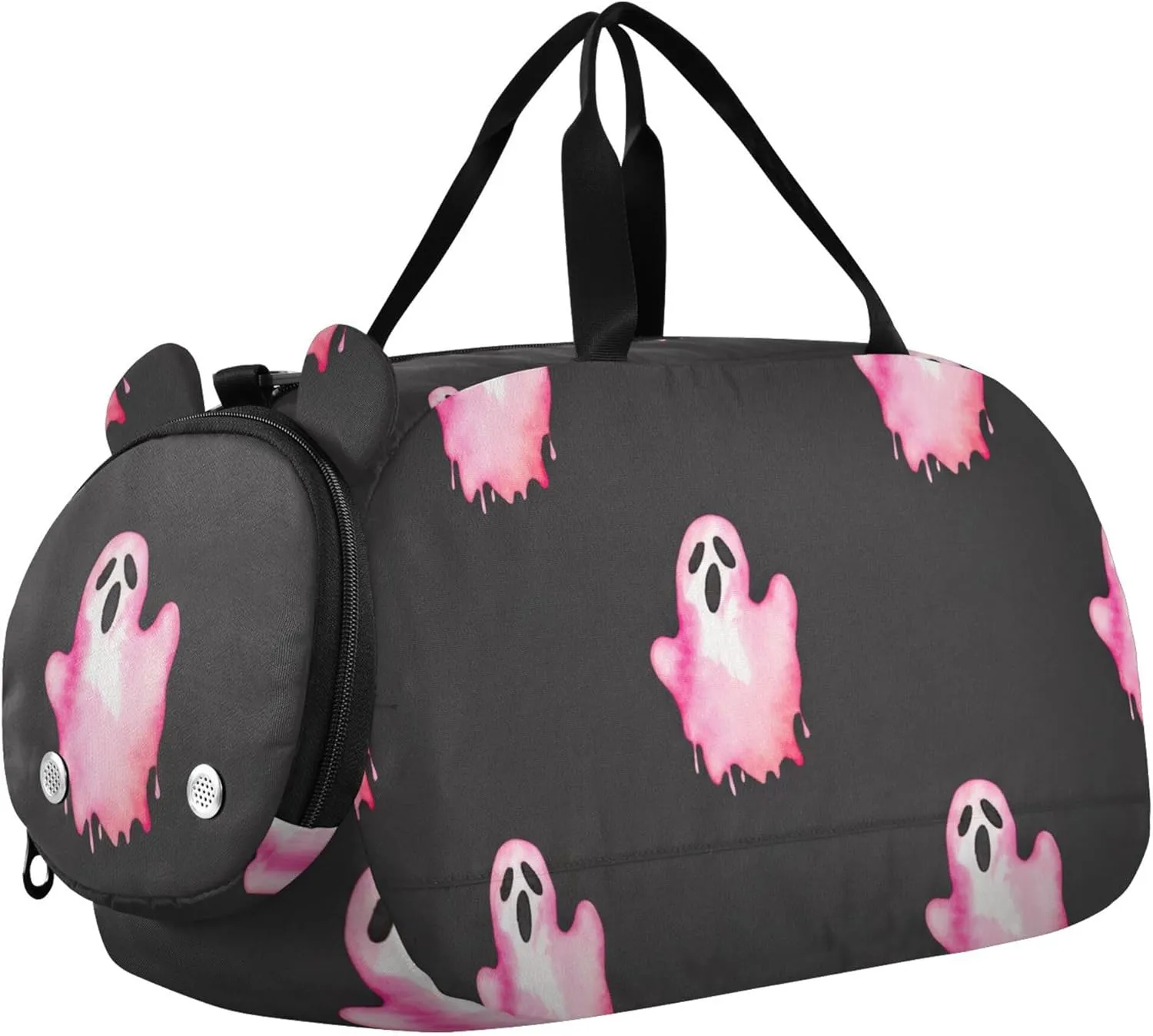 Boys Carry on Duffel Bag Weekender Overnight Pink Ghost Black Girls Tote Duffle Bags Travel Dance Duffle Bag