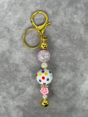 Bubble Gum Beaded Bar Keychain | Bag Charm