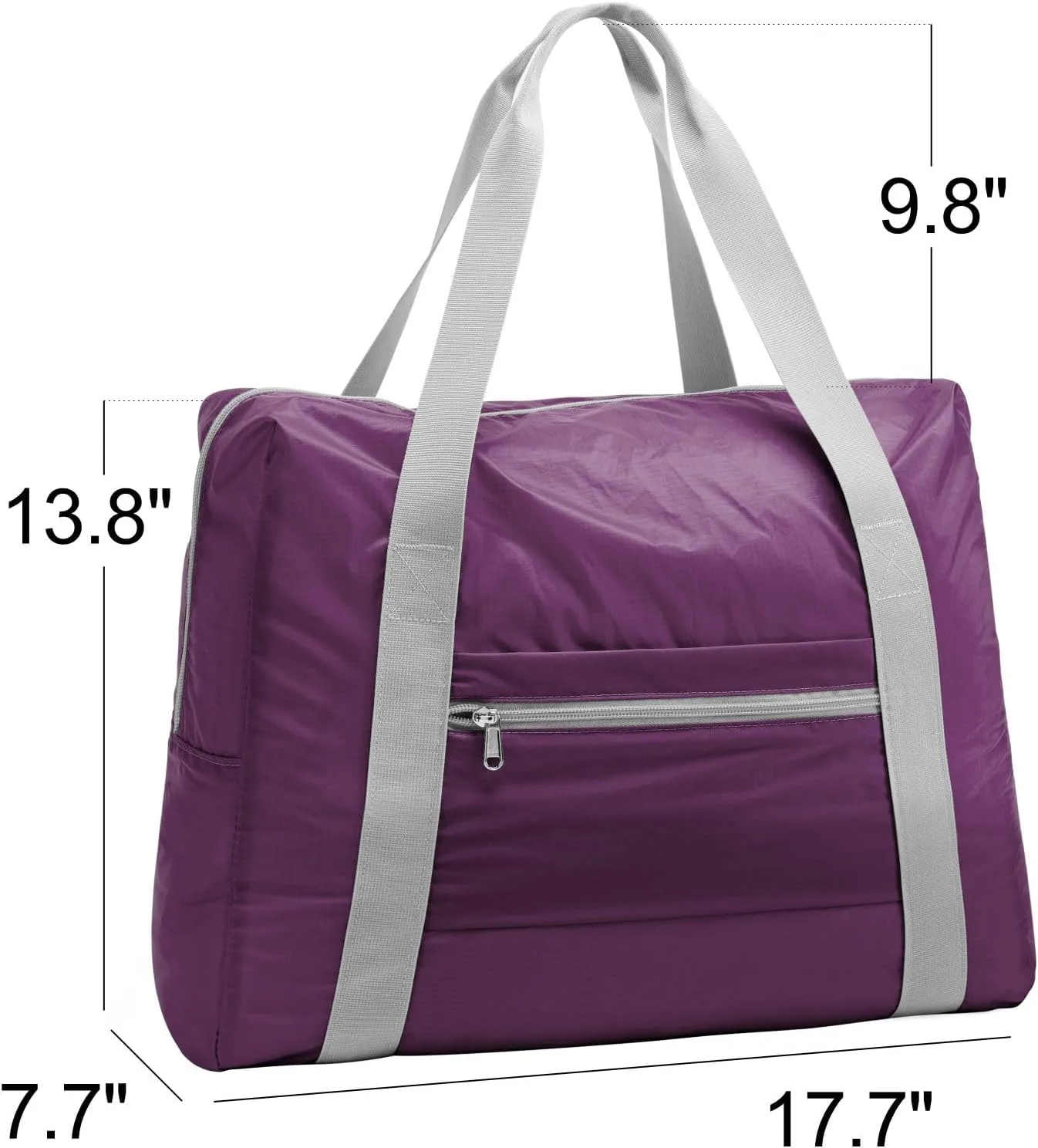Cambond Spirit Airlines Personal Item Bag 18x14x8 Inch - 30L Carry on Personal Item Travel Bags for Short Trip, Lightweight Compact Underseat Foldable Travel Duffel Bags, Purple