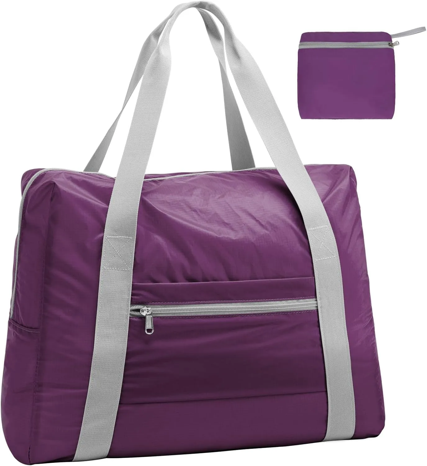Cambond Spirit Airlines Personal Item Bag 18x14x8 Inch - 30L Carry on Personal Item Travel Bags for Short Trip, Lightweight Compact Underseat Foldable Travel Duffel Bags, Purple