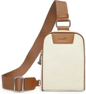 Canvas Small Sling Bag for Women Men Anti Theft Crossbody Bags RFID Blocking Cross Body Bag for Woman Travel Sling Purse