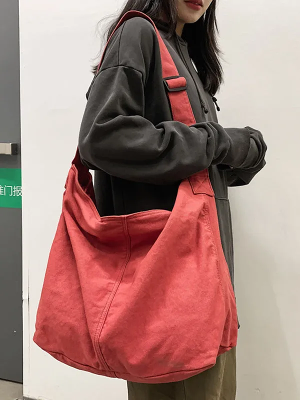 Casual Canvas Solid Color Bags Accessories