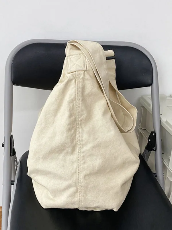 Casual Canvas Solid Color Bags Accessories