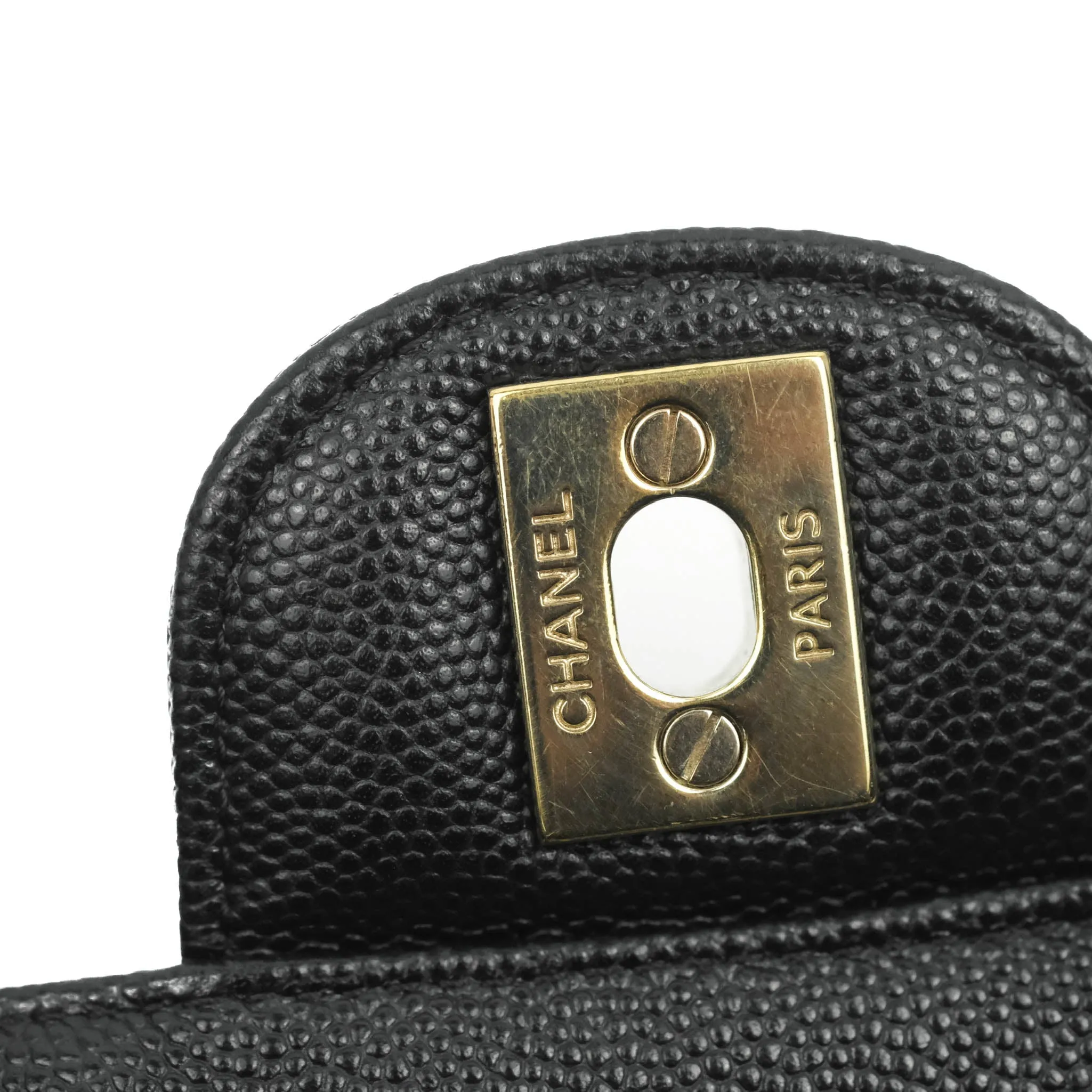 Chanel Chevron Mini Rectangular Flap Black Caviar Gold Hardware