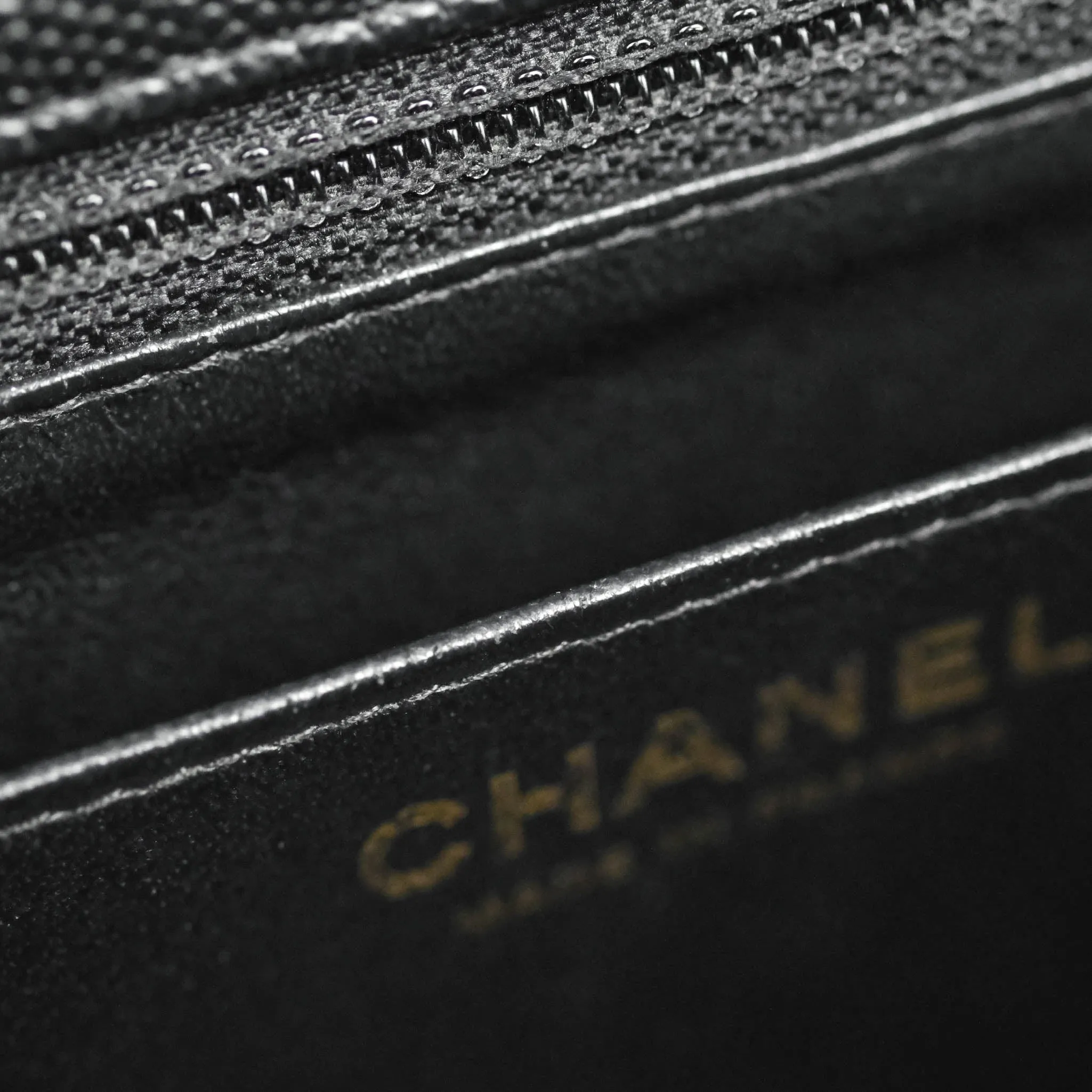 Chanel Chevron Mini Rectangular Flap Black Caviar Gold Hardware