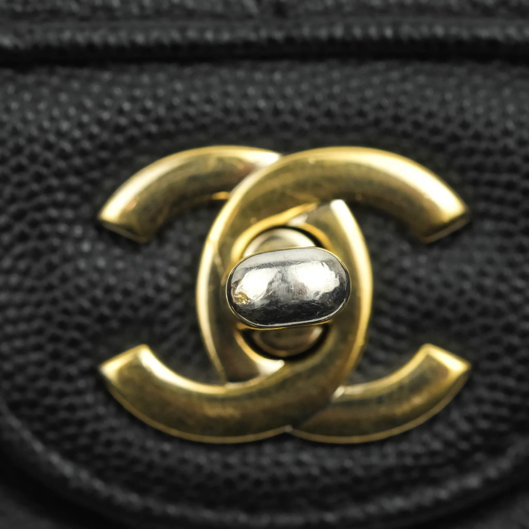 Chanel Chevron Mini Rectangular Flap Black Caviar Gold Hardware