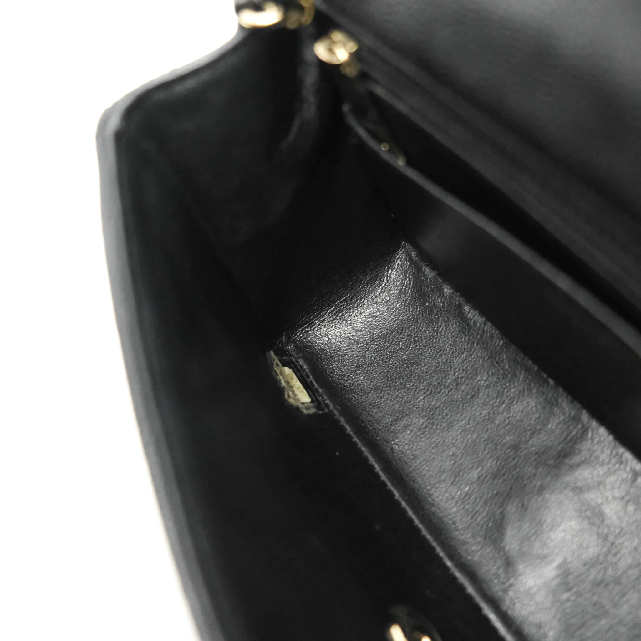 Chanel Chevron Mini Rectangular Flap Black Caviar Gold Hardware