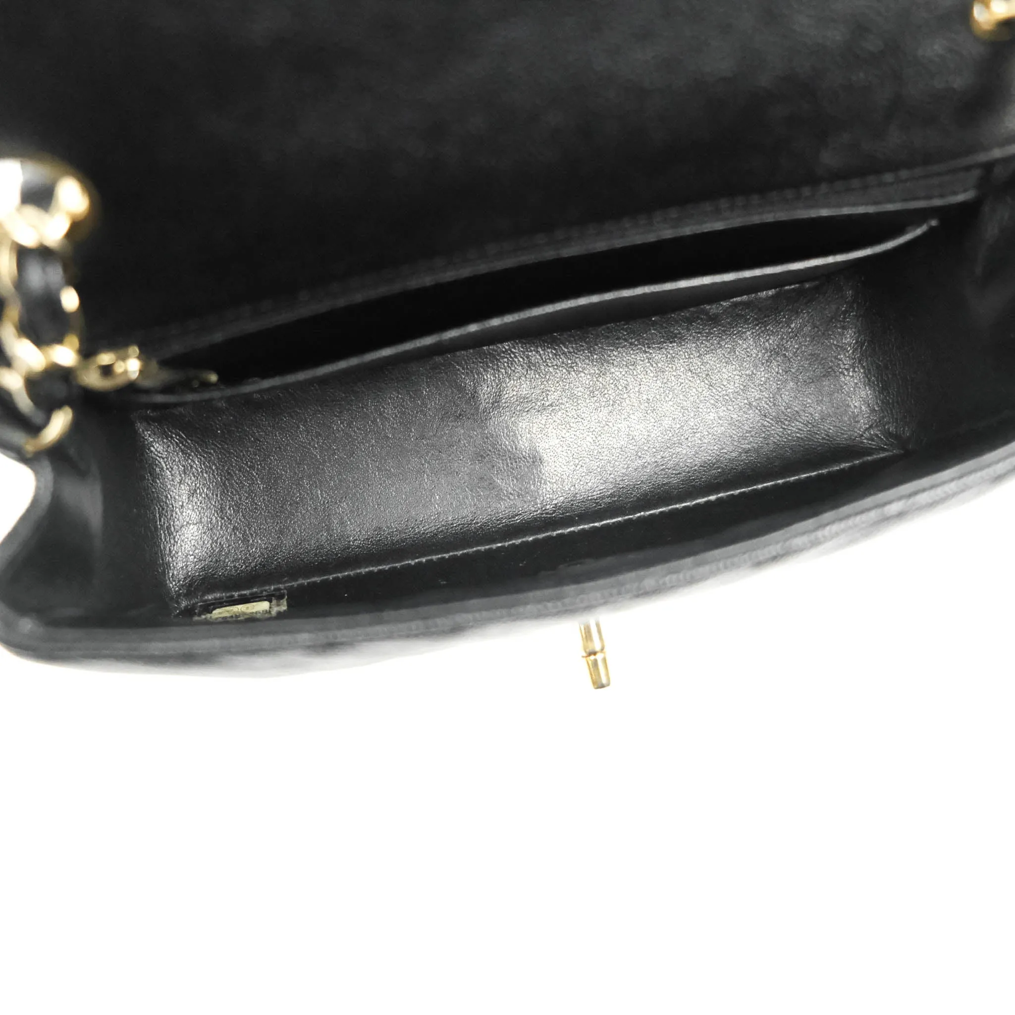 Chanel Chevron Mini Rectangular Flap Black Caviar Gold Hardware