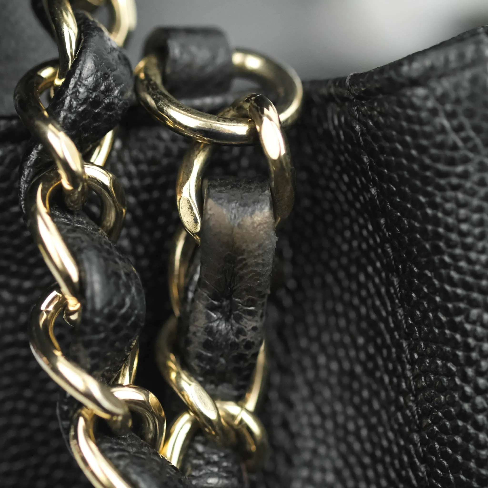 Chanel Chevron Mini Rectangular Flap Black Caviar Gold Hardware