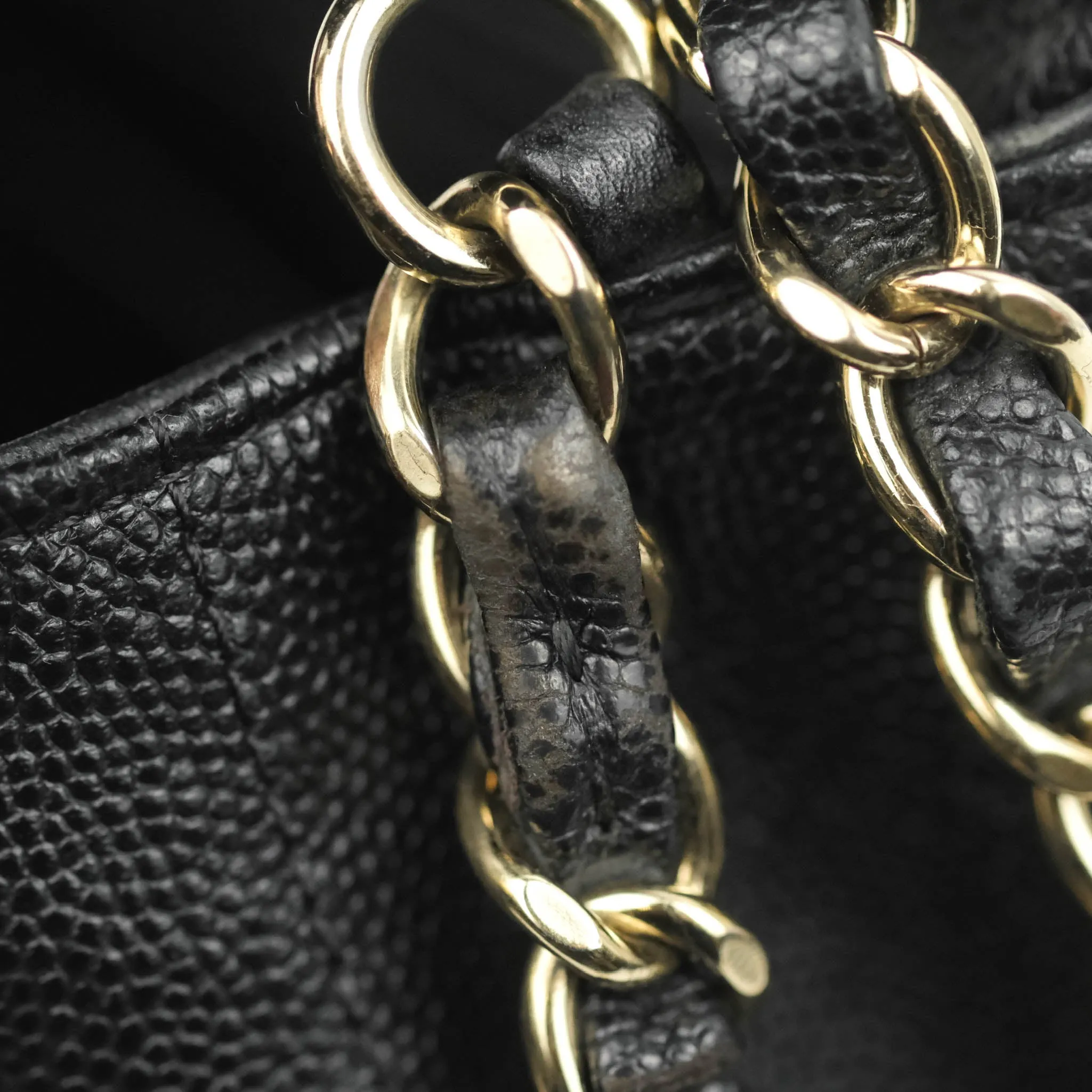 Chanel Chevron Mini Rectangular Flap Black Caviar Gold Hardware