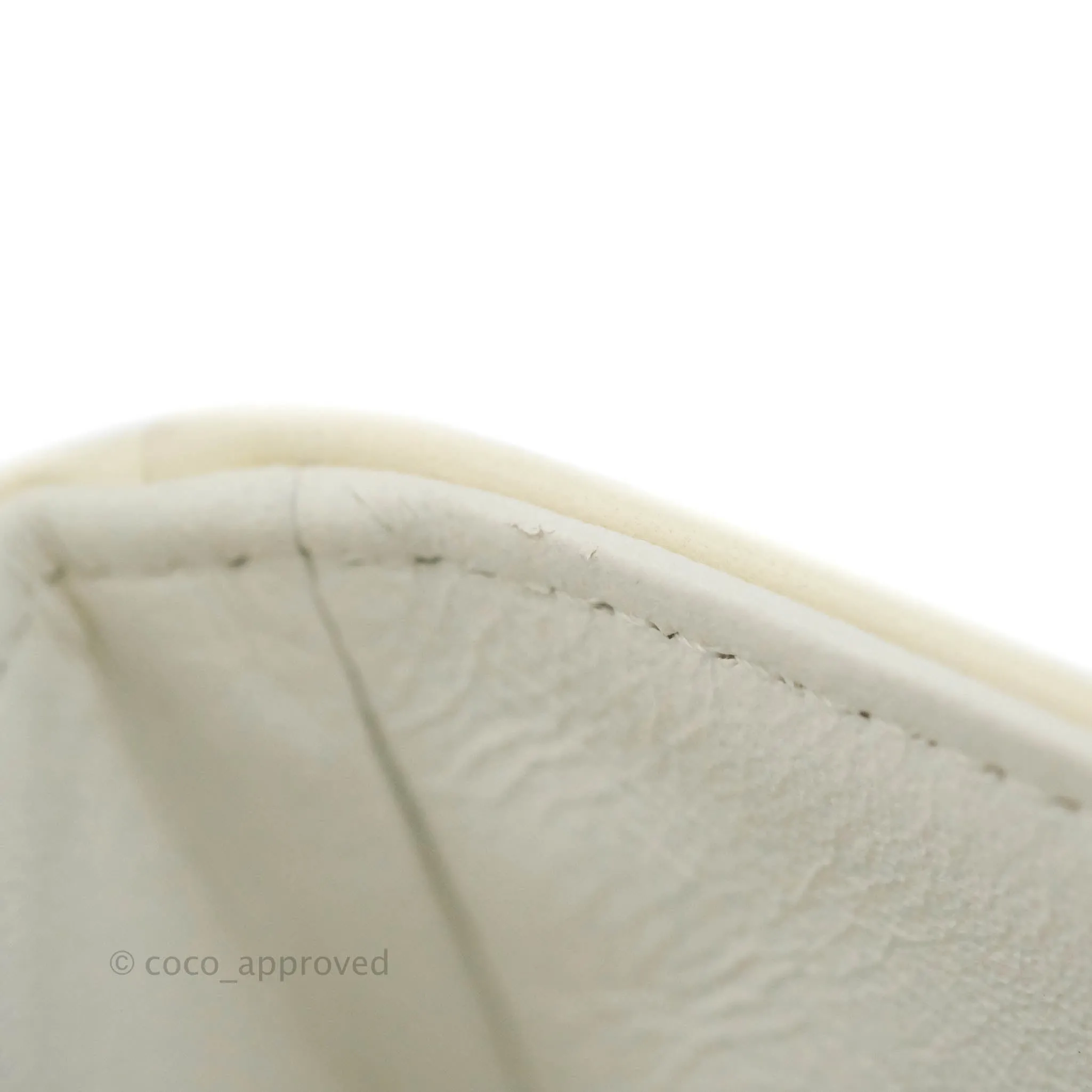 Chanel Classic Chevron S/M Small Double Flap Ivory White Lambskin Gold Hardware