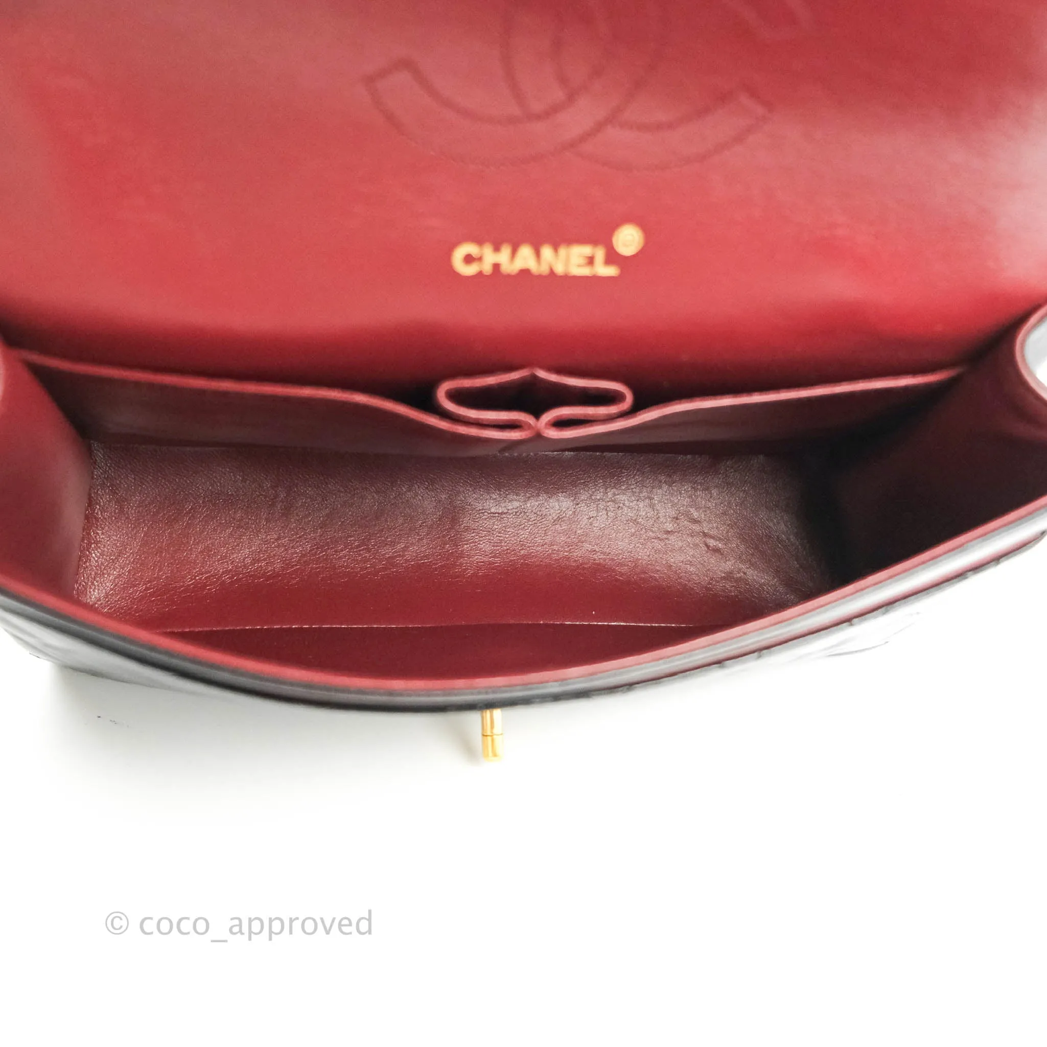 Chanel Classic Double Flap Vintage Black Lambskin 24K Gold Hardware