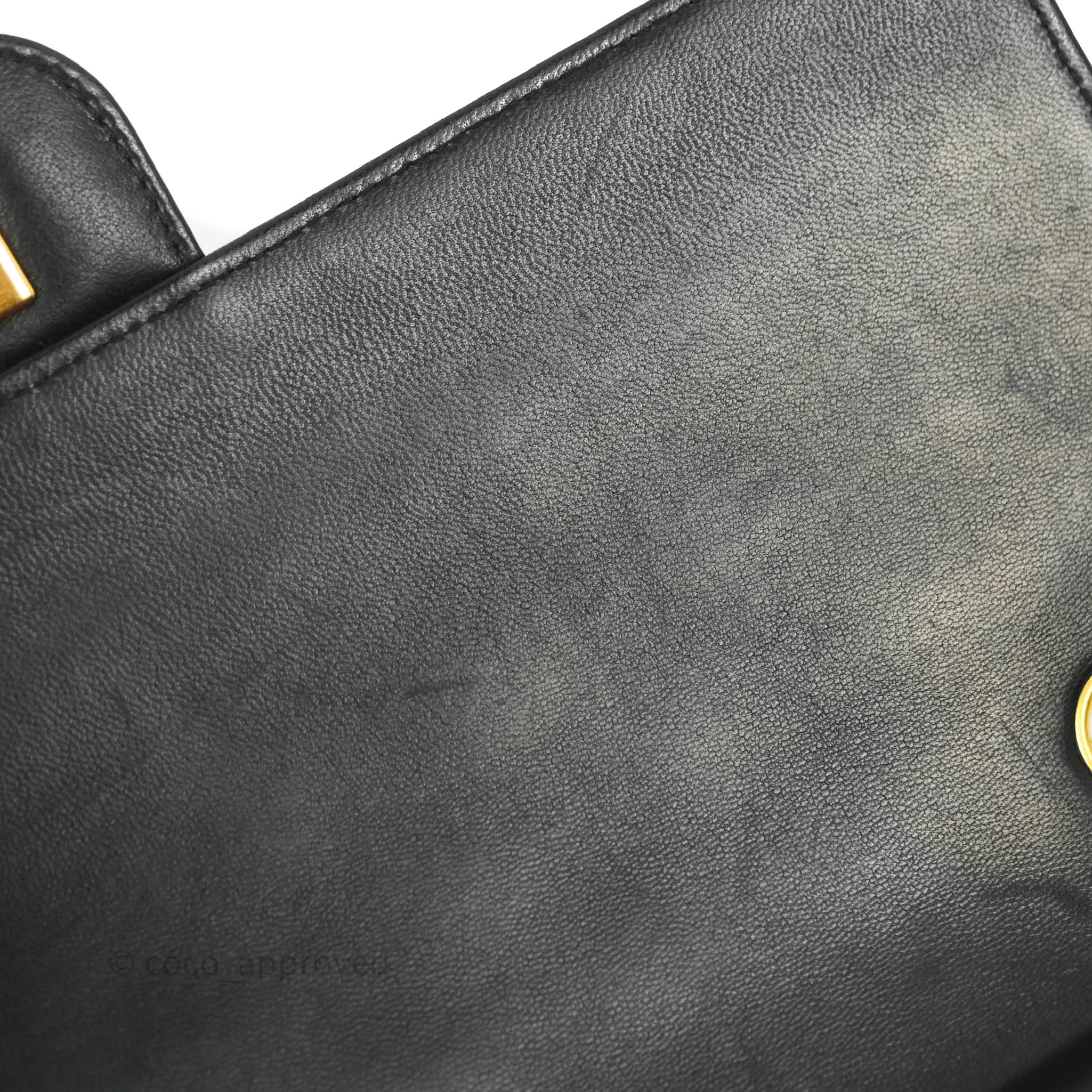 Chanel Classic Double Flap Vintage Black Lambskin 24K Gold Hardware