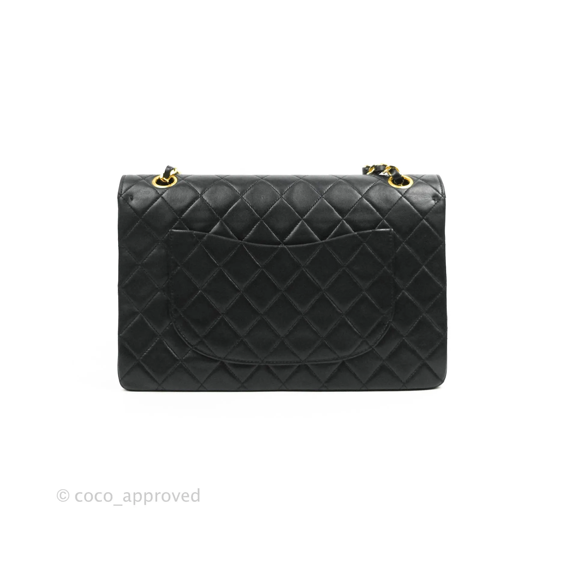 Chanel Classic Double Flap Vintage Black Lambskin 24K Gold Hardware
