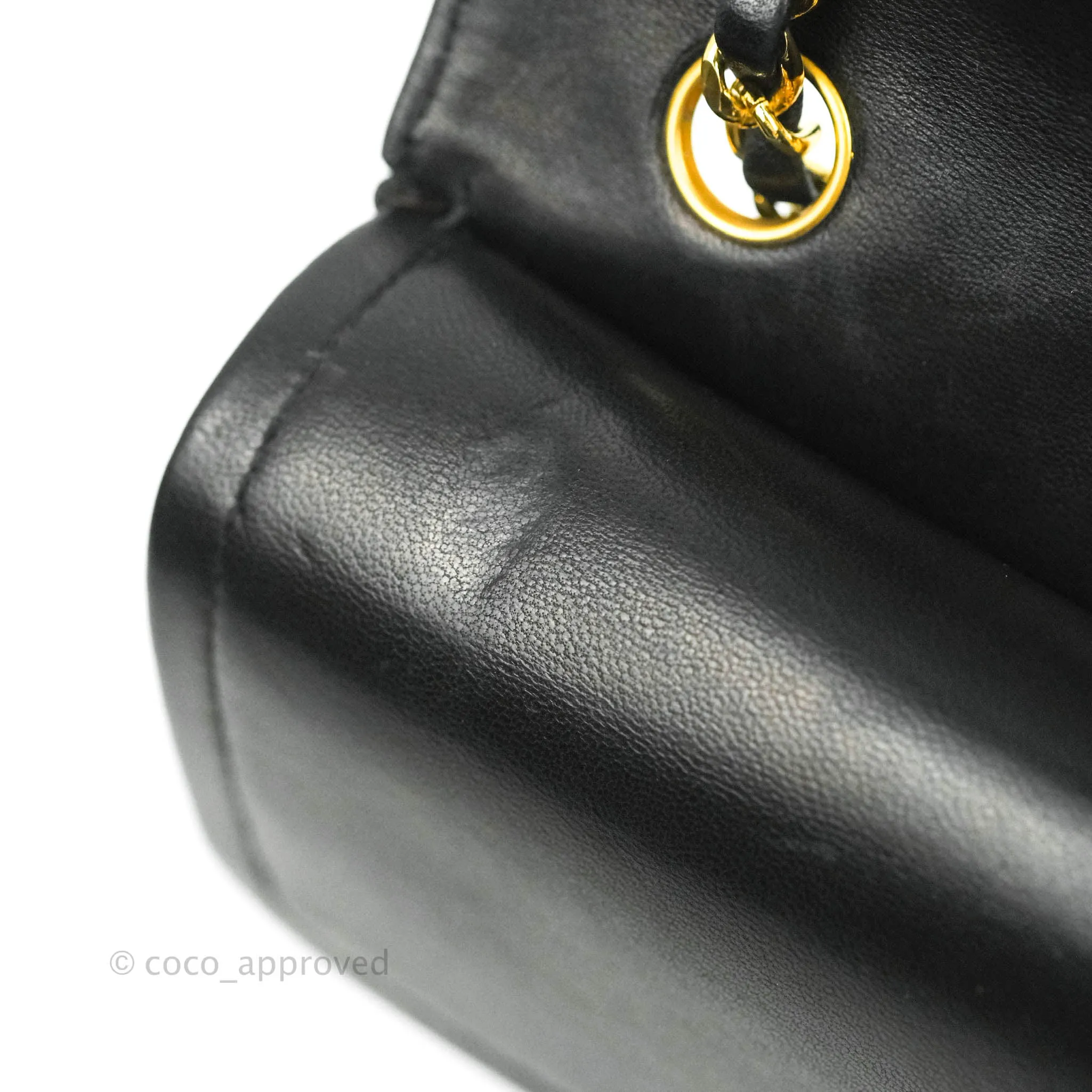 Chanel Classic Double Flap Vintage Black Lambskin 24K Gold Hardware