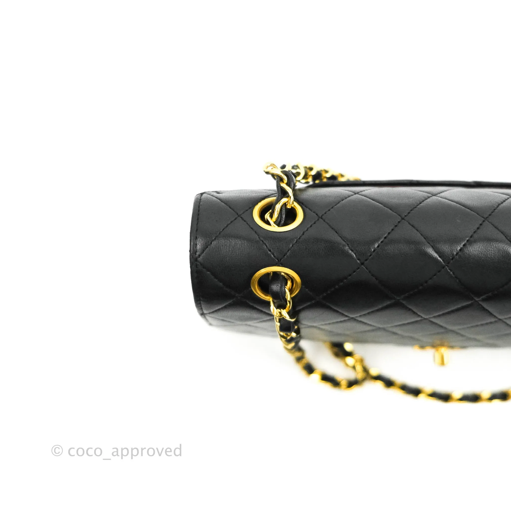 Chanel Classic Double Flap Vintage Black Lambskin 24K Gold Hardware