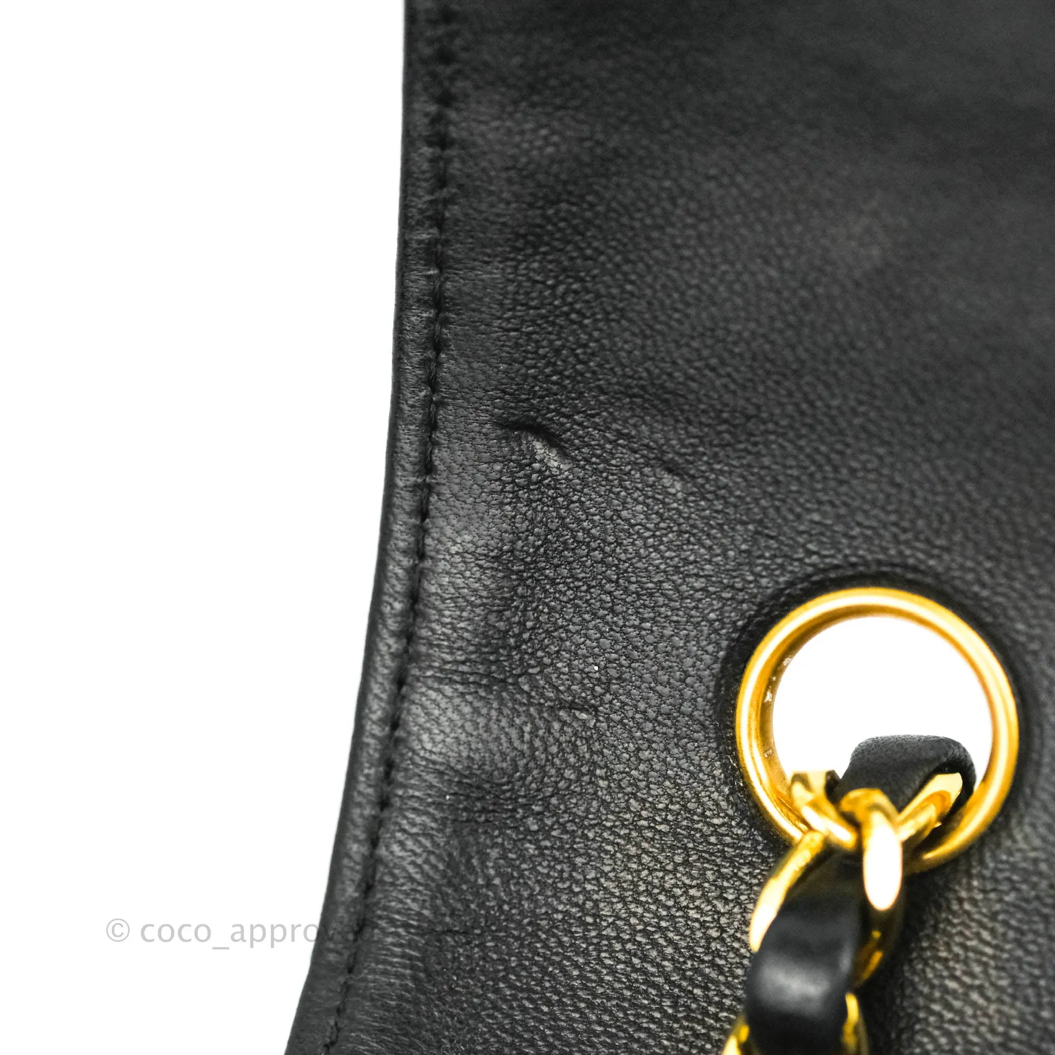 Chanel Classic Double Flap Vintage Black Lambskin 24K Gold Hardware