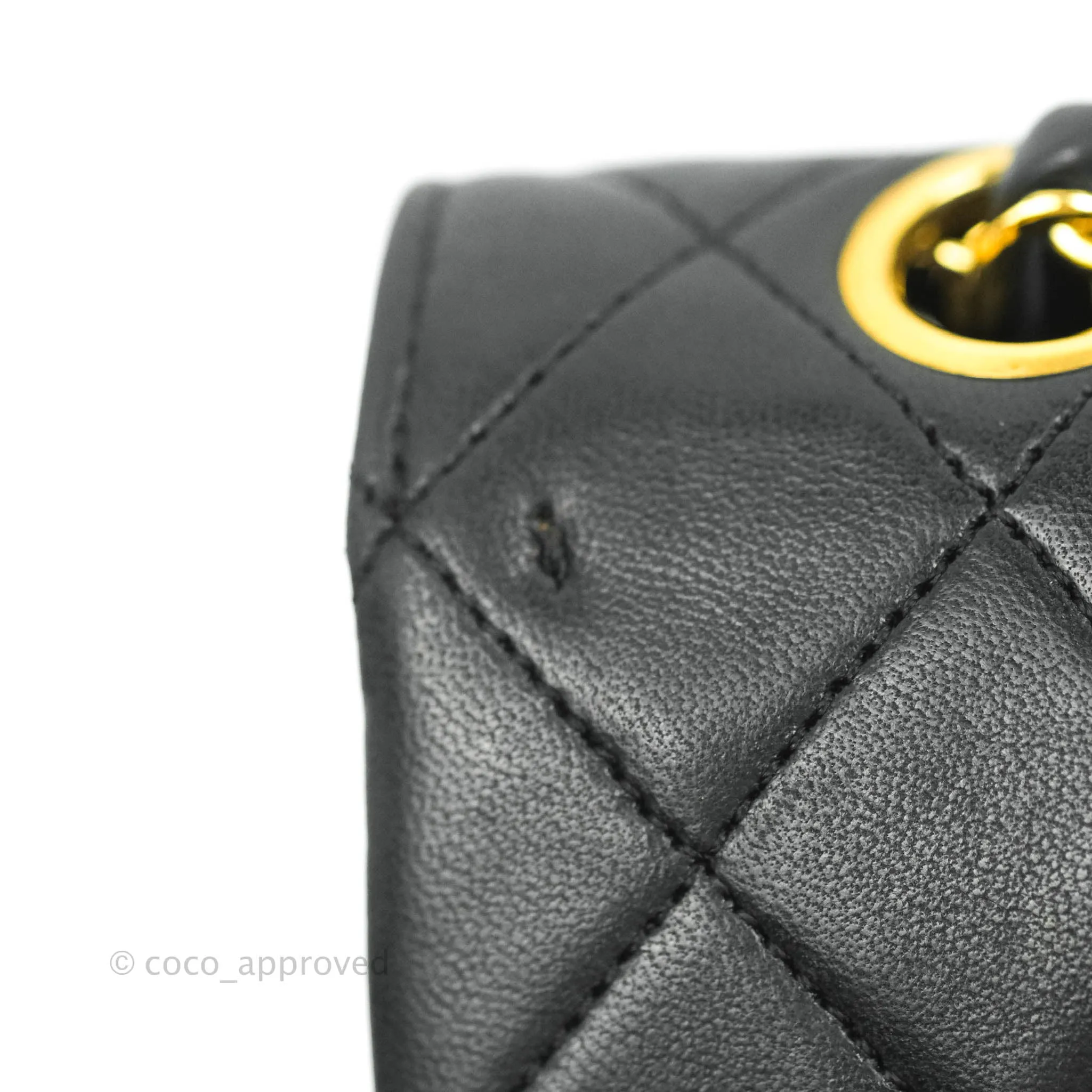 Chanel Classic Double Flap Vintage Black Lambskin 24K Gold Hardware