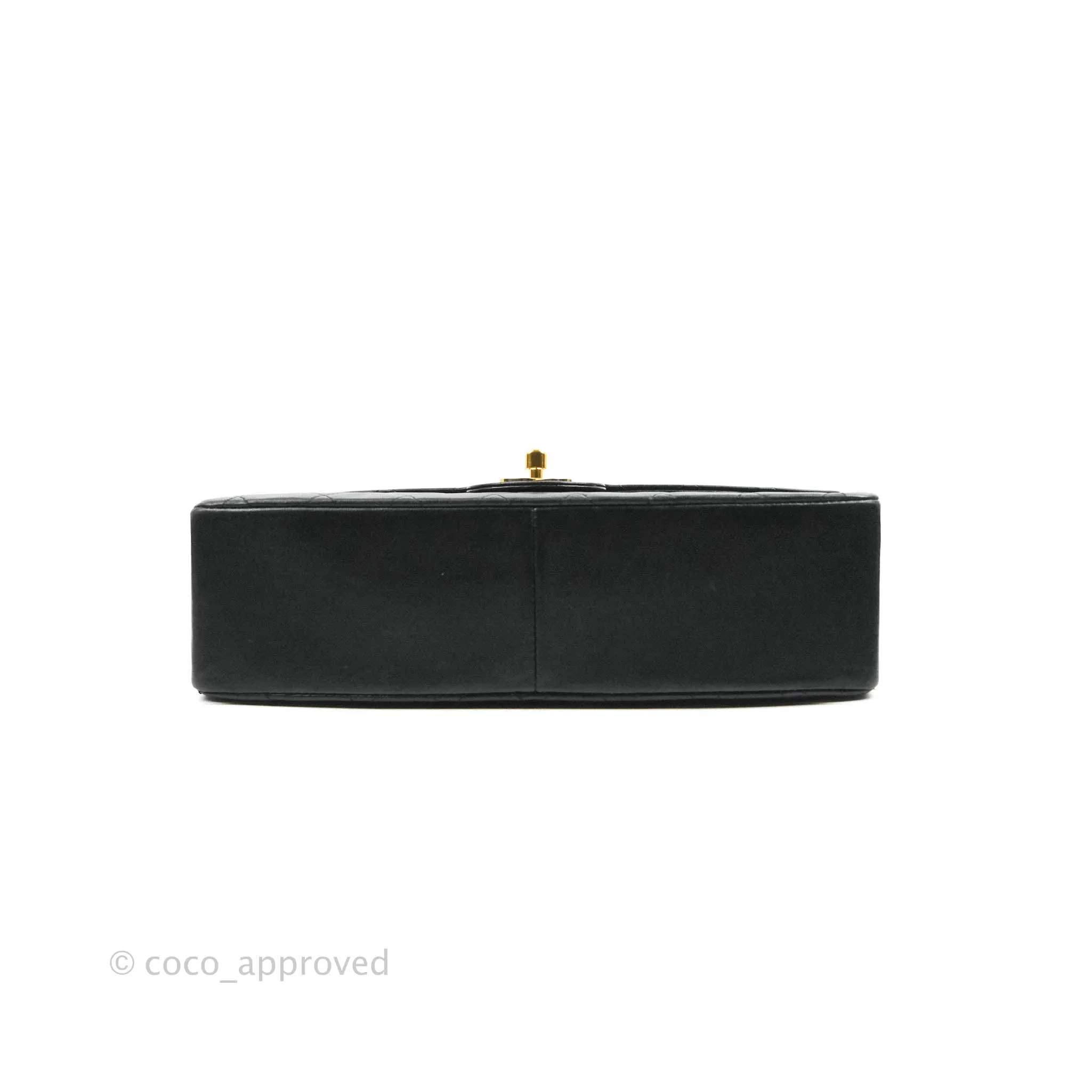 Chanel Classic Double Flap Vintage Black Lambskin 24K Gold Hardware