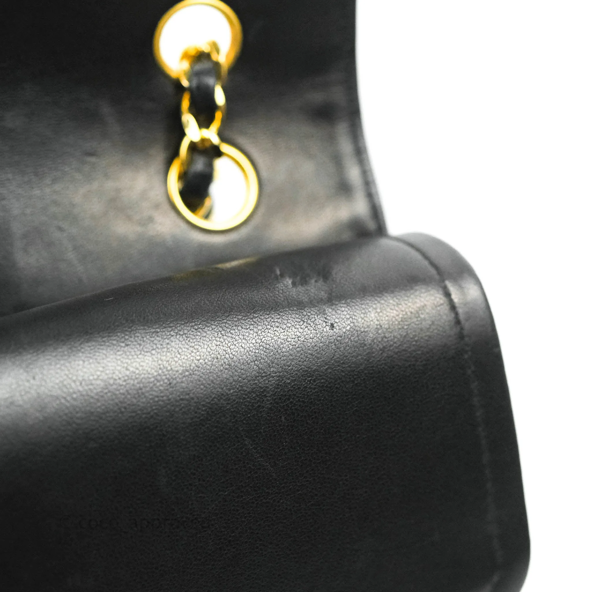Chanel Classic Double Flap Vintage Black Lambskin 24K Gold Hardware