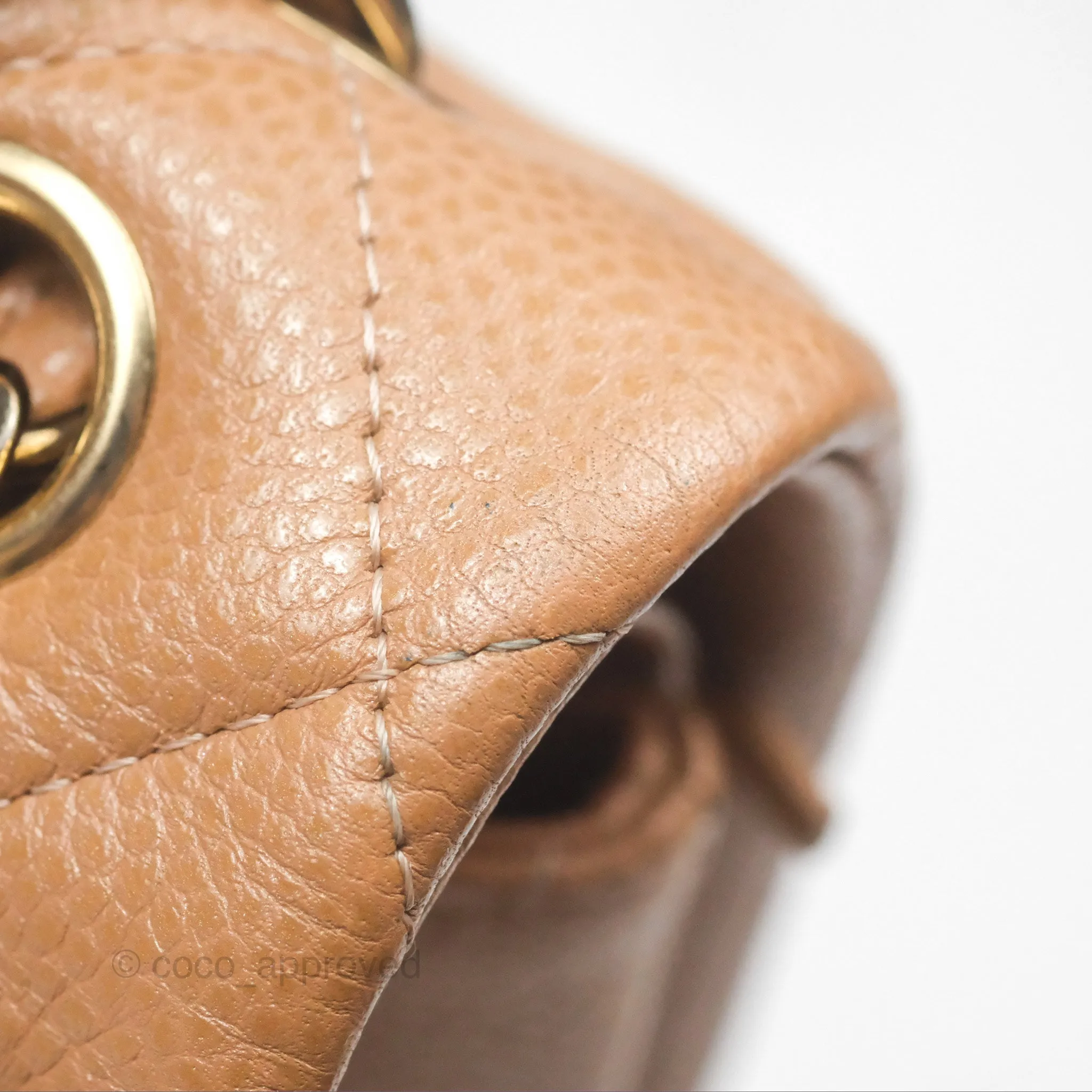 Chanel Classic Jumbo Double Flap Dark Beige Caviar Gold Hardware⁣⁣ 18S