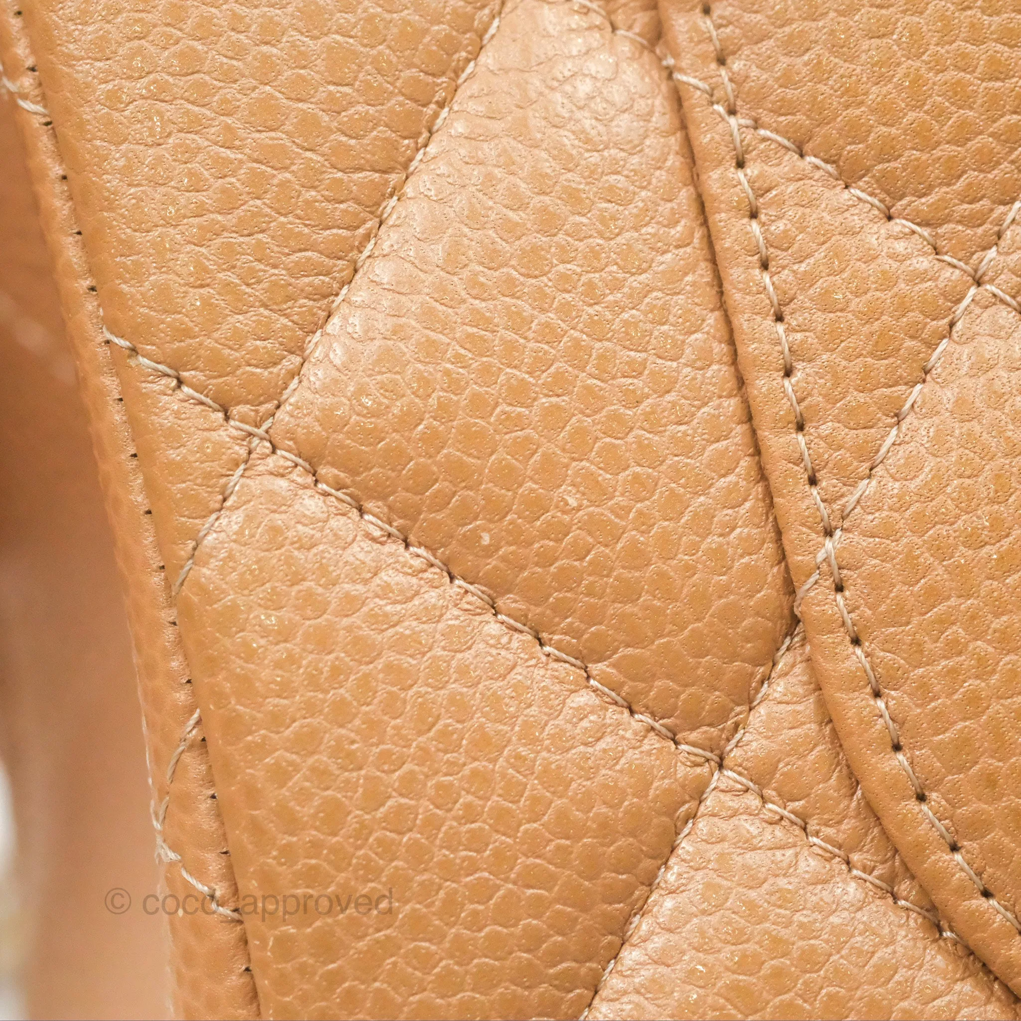 Chanel Classic Jumbo Double Flap Dark Beige Caviar Gold Hardware⁣⁣ 18S