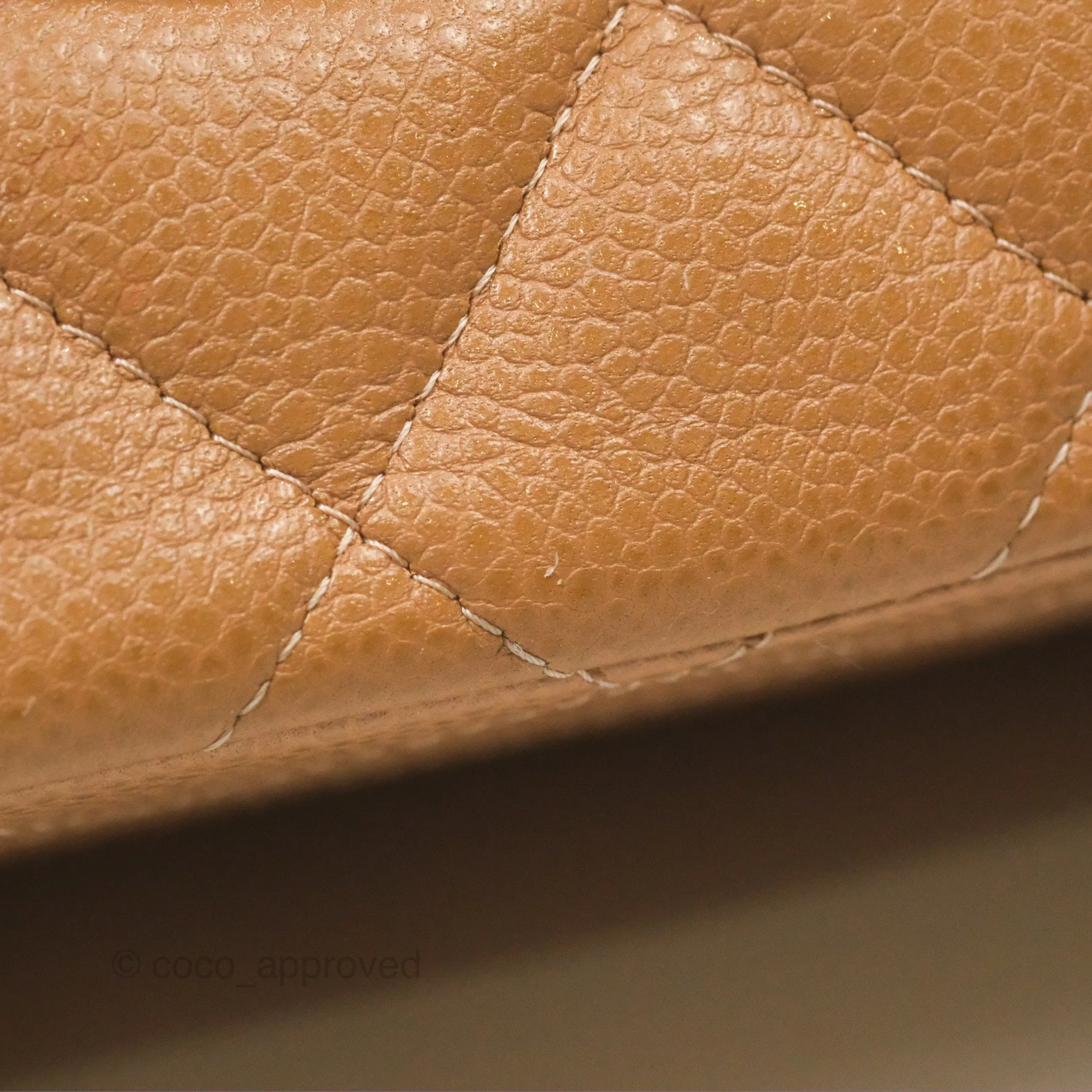 Chanel Classic Jumbo Double Flap Dark Beige Caviar Gold Hardware⁣⁣ 18S