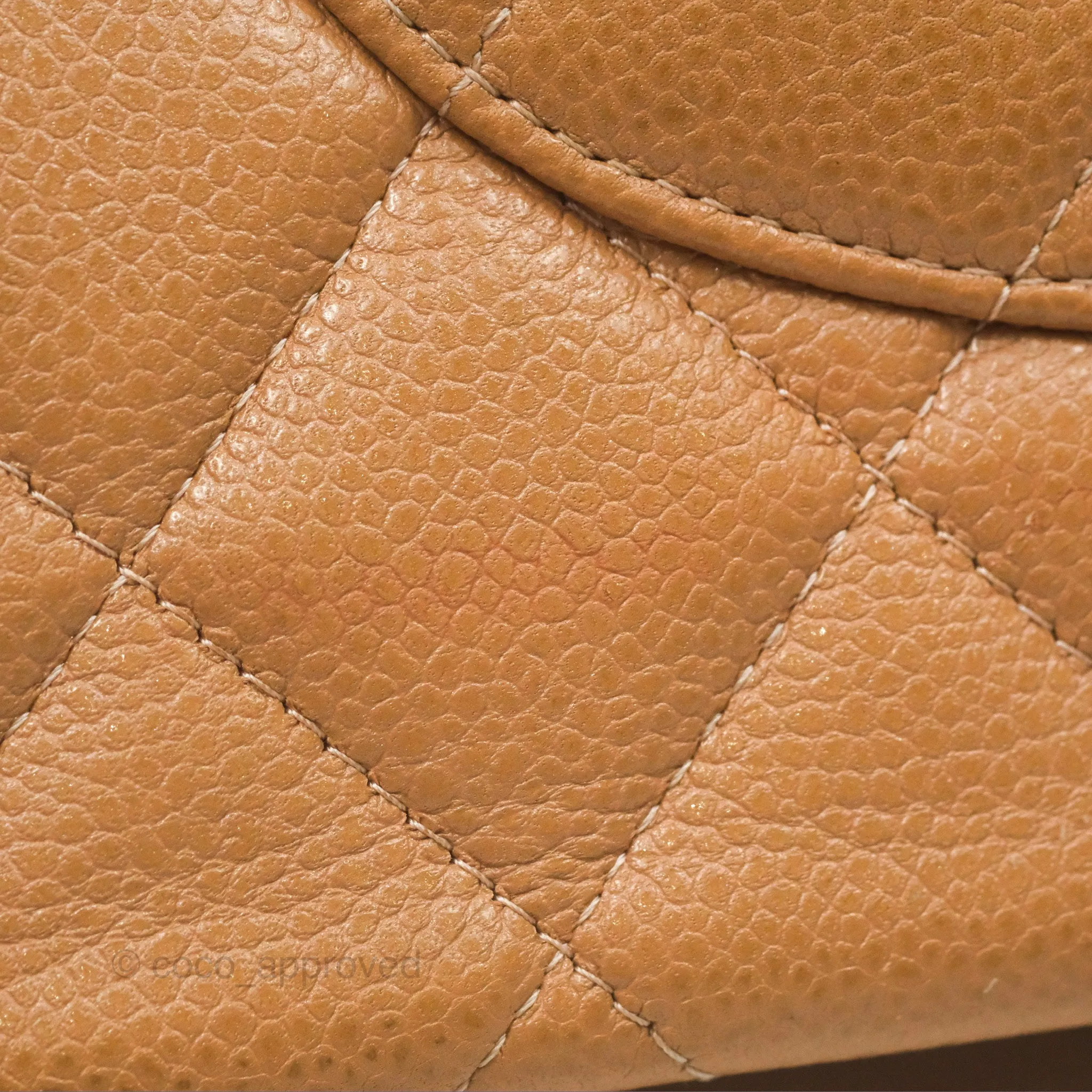 Chanel Classic Jumbo Double Flap Dark Beige Caviar Gold Hardware⁣⁣ 18S