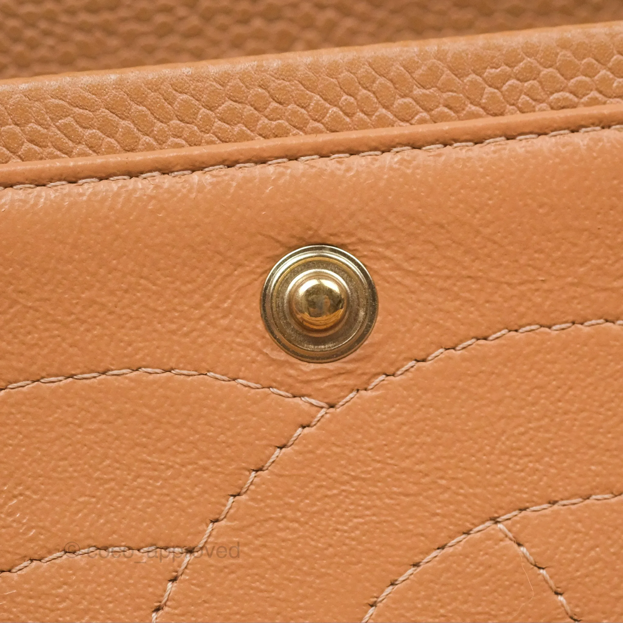 Chanel Classic Jumbo Double Flap Dark Beige Caviar Gold Hardware⁣⁣ 18S