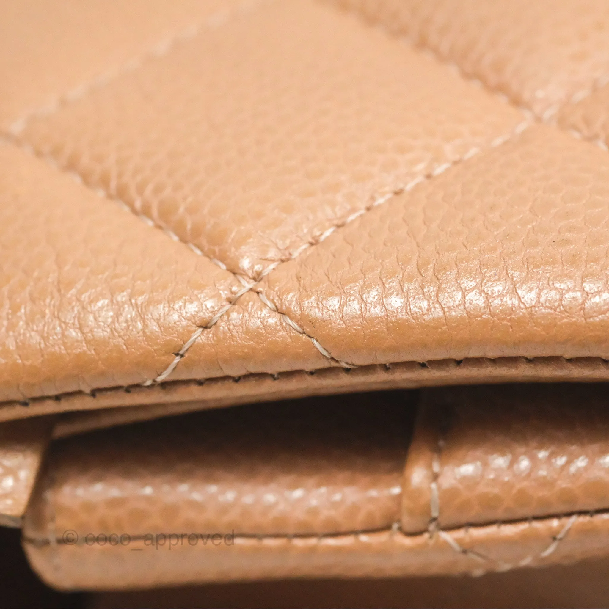 Chanel Classic Jumbo Double Flap Dark Beige Caviar Gold Hardware⁣⁣ 18S