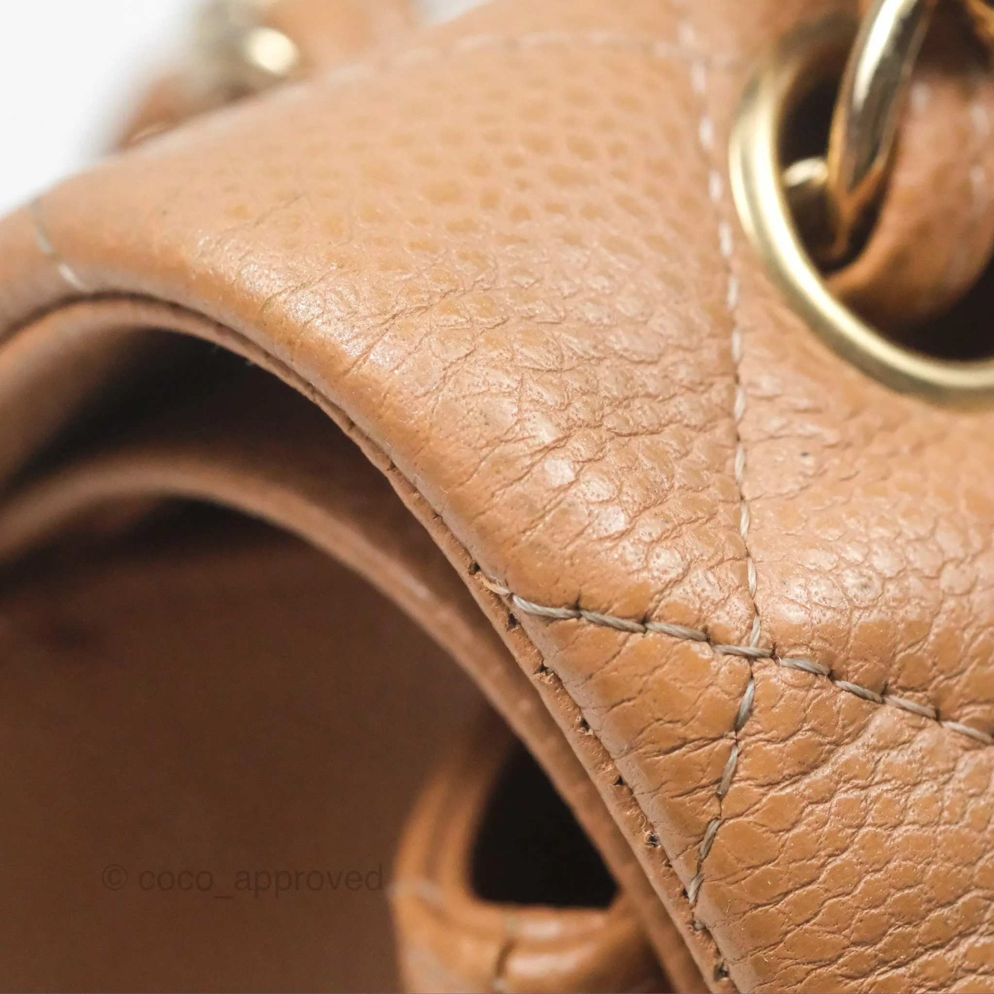 Chanel Classic Jumbo Double Flap Dark Beige Caviar Gold Hardware⁣⁣ 18S