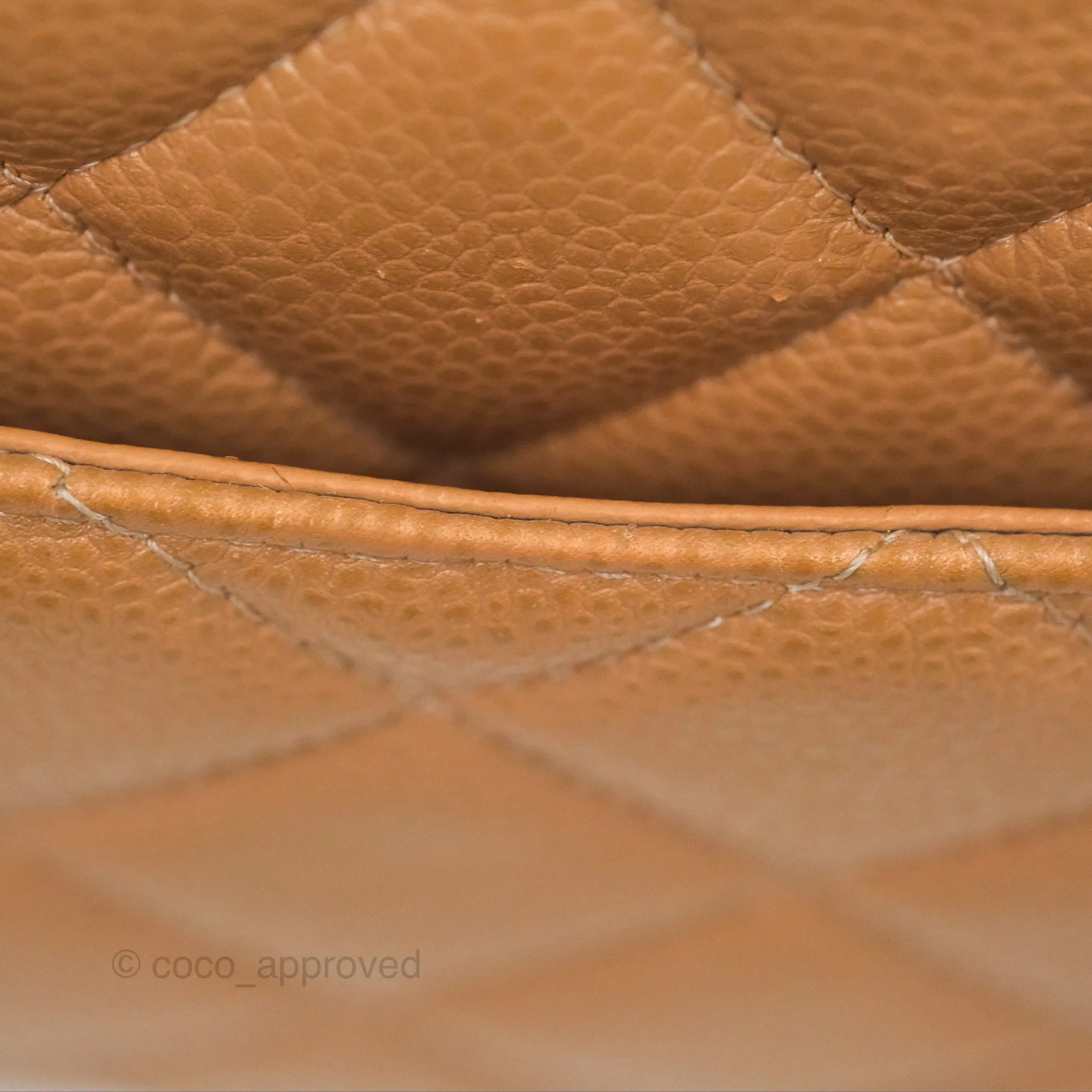 Chanel Classic Jumbo Double Flap Dark Beige Caviar Gold Hardware⁣⁣ 18S