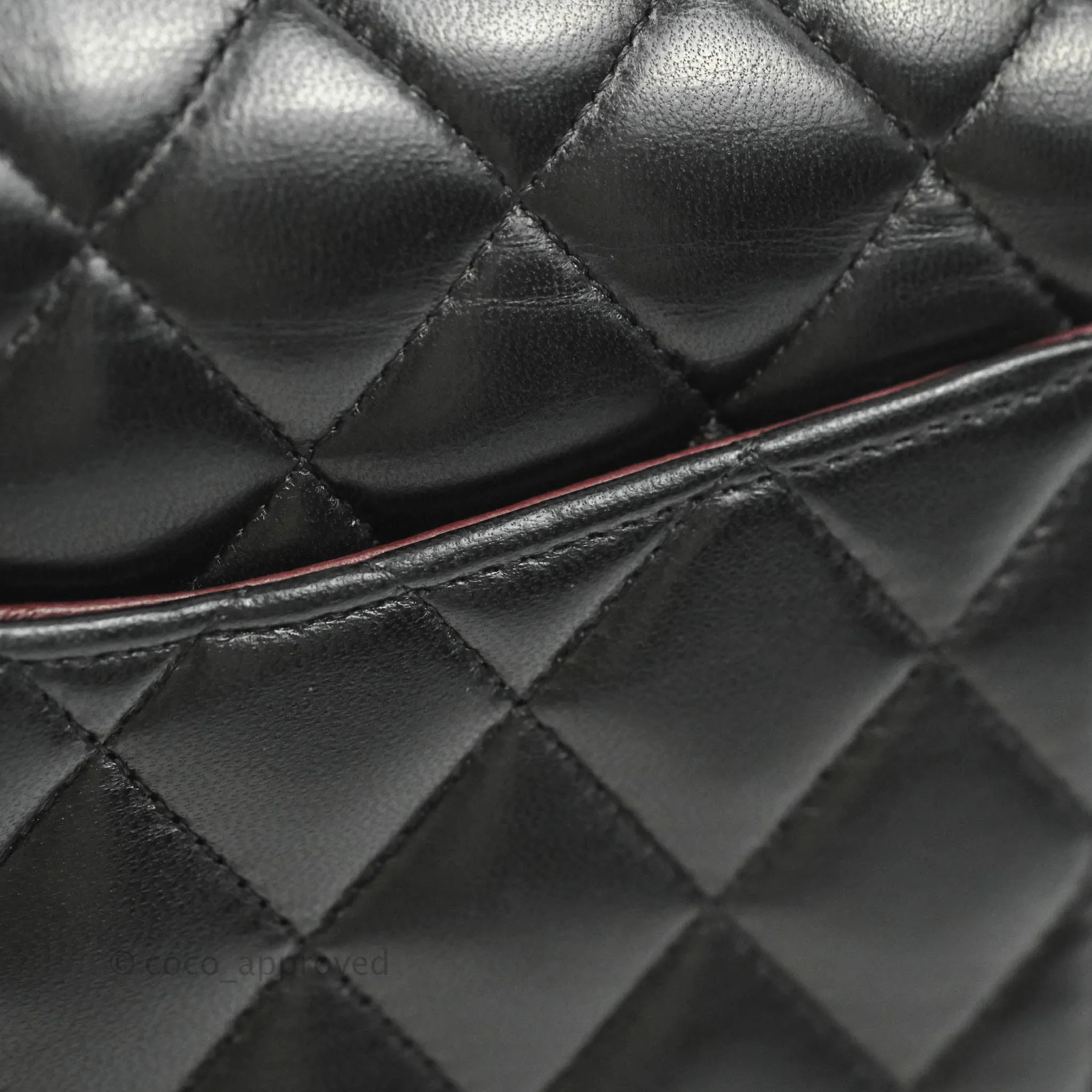 Chanel Classic M/L Flap Bag Black Lambskin Gold Hardware