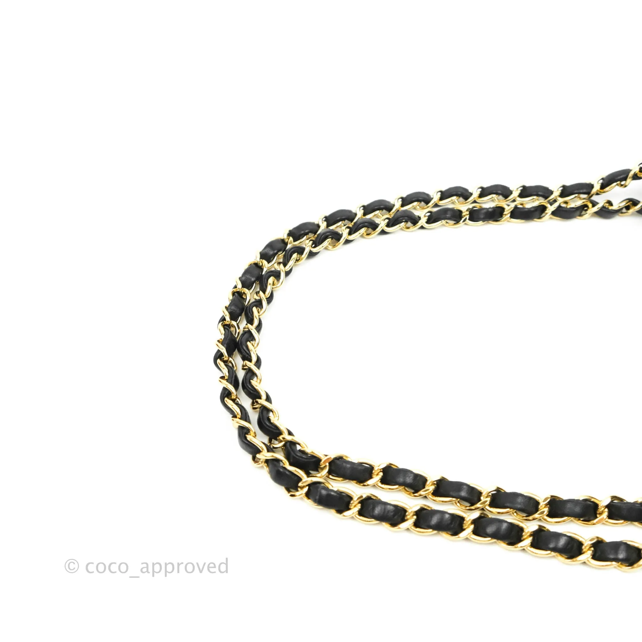 Chanel Classic M/L Flap Bag Black Lambskin Gold Hardware