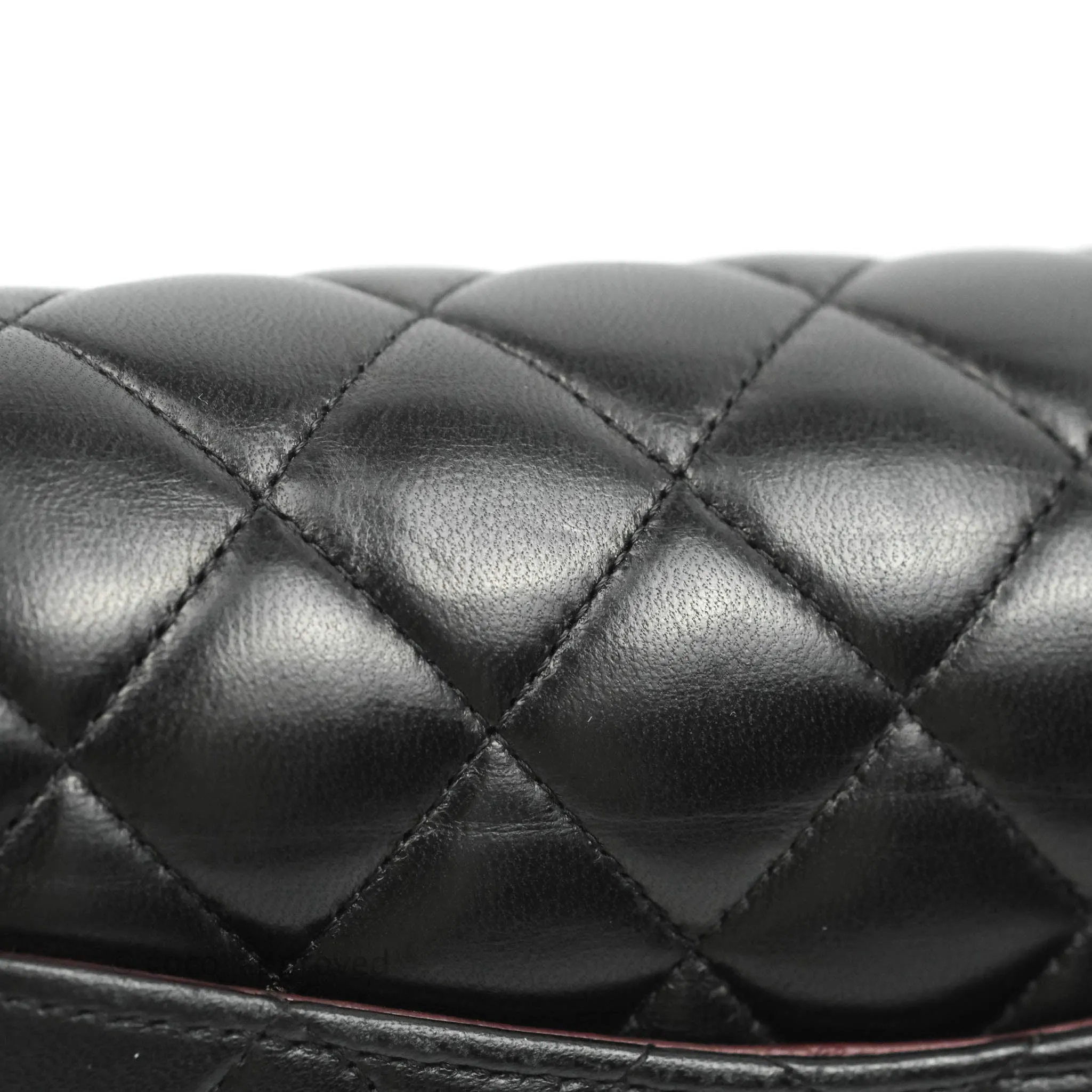 Chanel Classic M/L Flap Bag Black Lambskin Gold Hardware