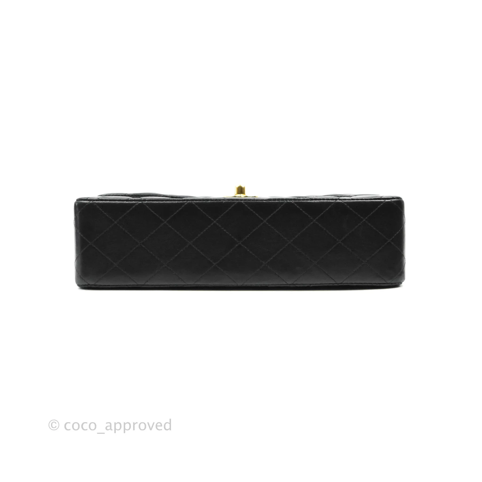 Chanel Classic M/L Flap Bag Black Lambskin Gold Hardware