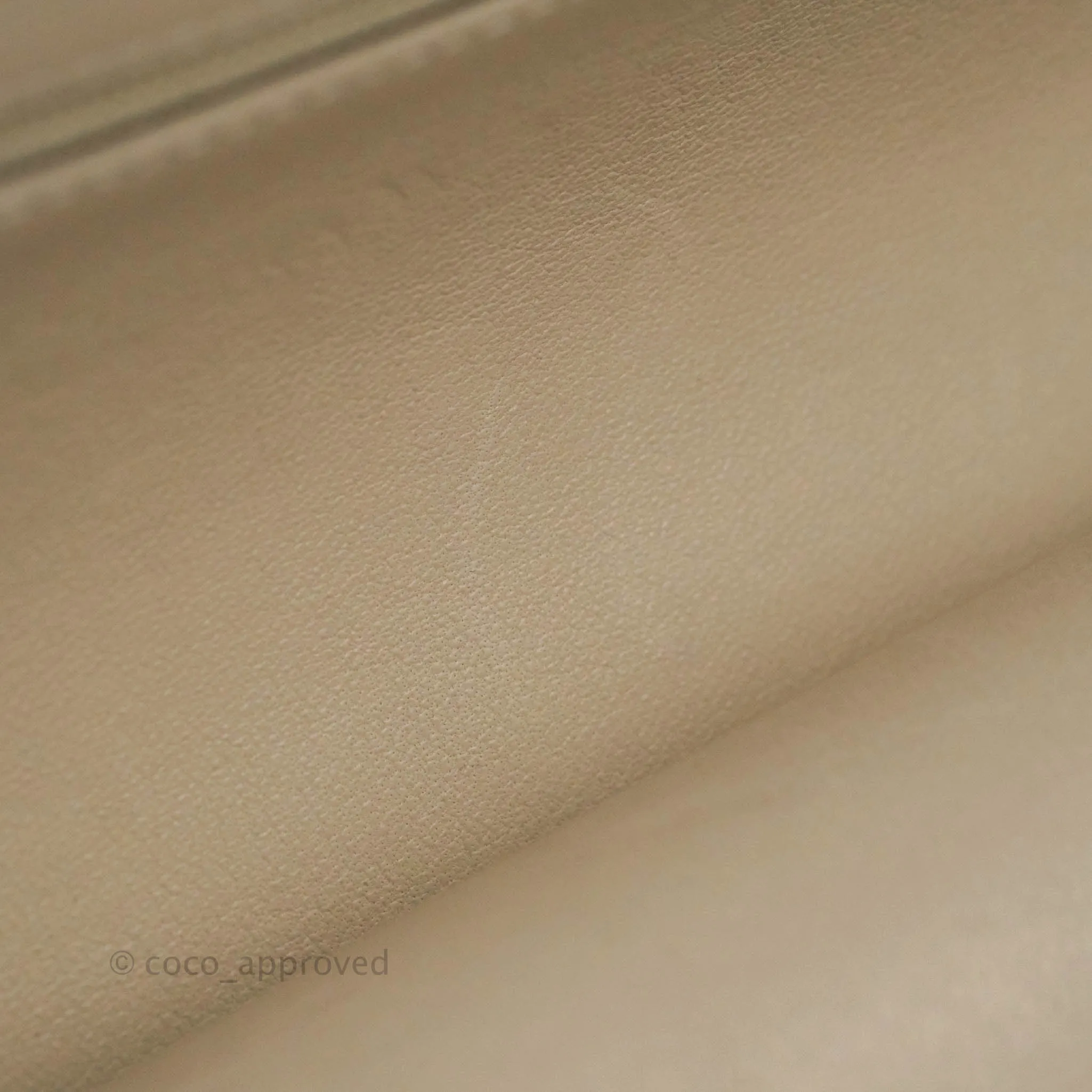 Chanel Classic M/L Medium Double Flap Cream Lambskin Silver Hardware