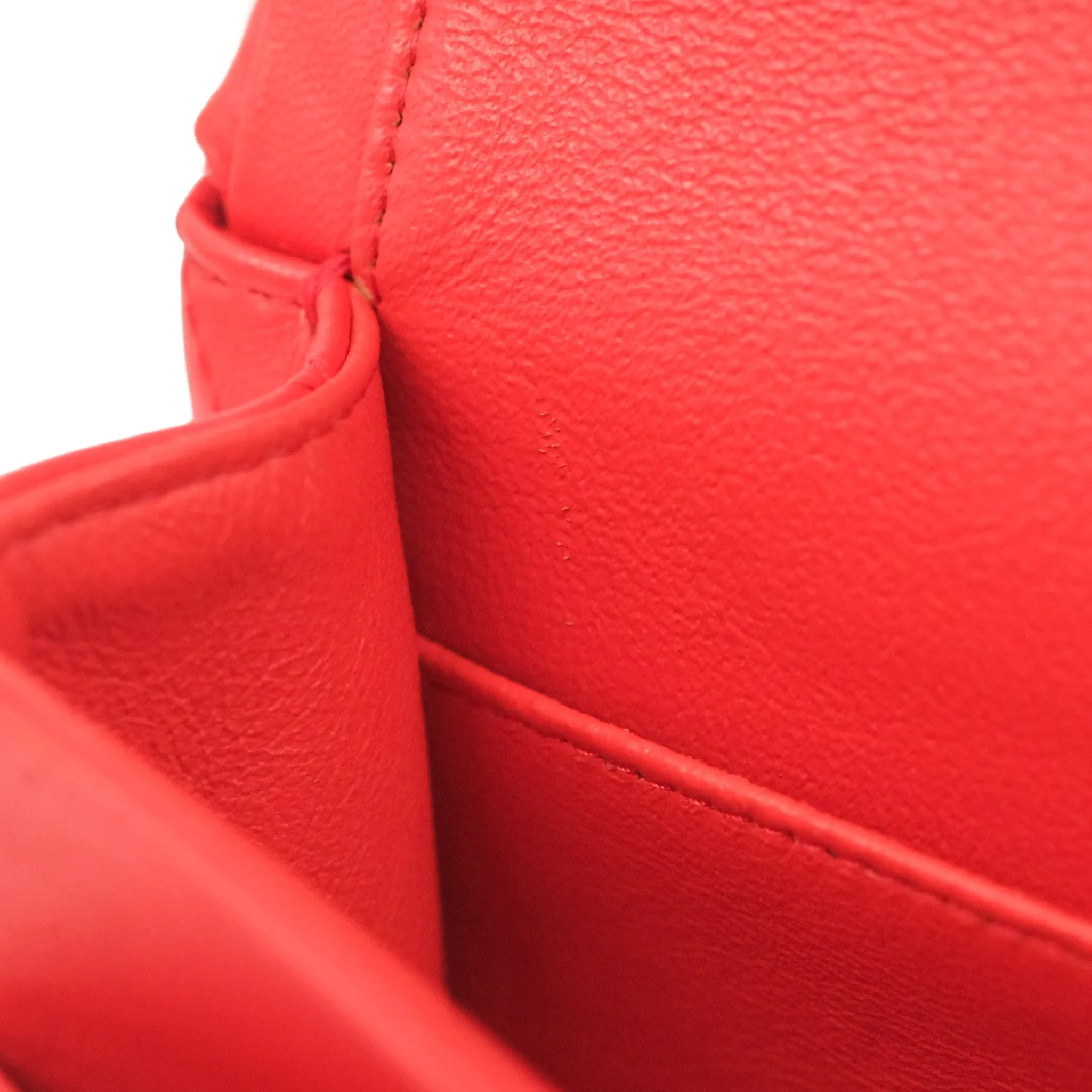 Chanel Classic M/L Medium Double Flap Red Lambskin Gold Hardware