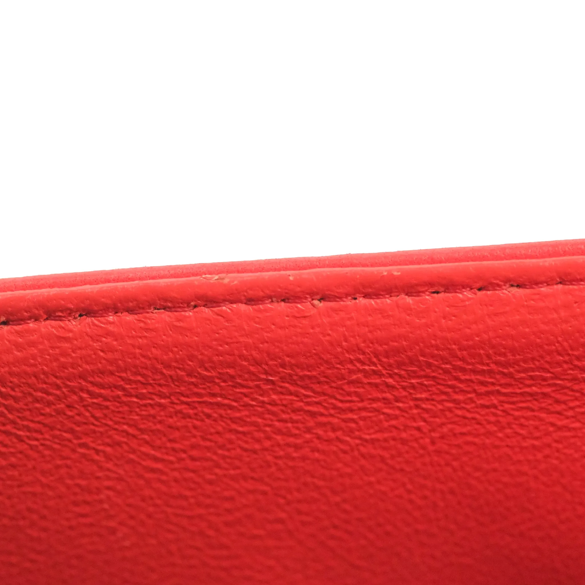 Chanel Classic M/L Medium Double Flap Red Lambskin Gold Hardware